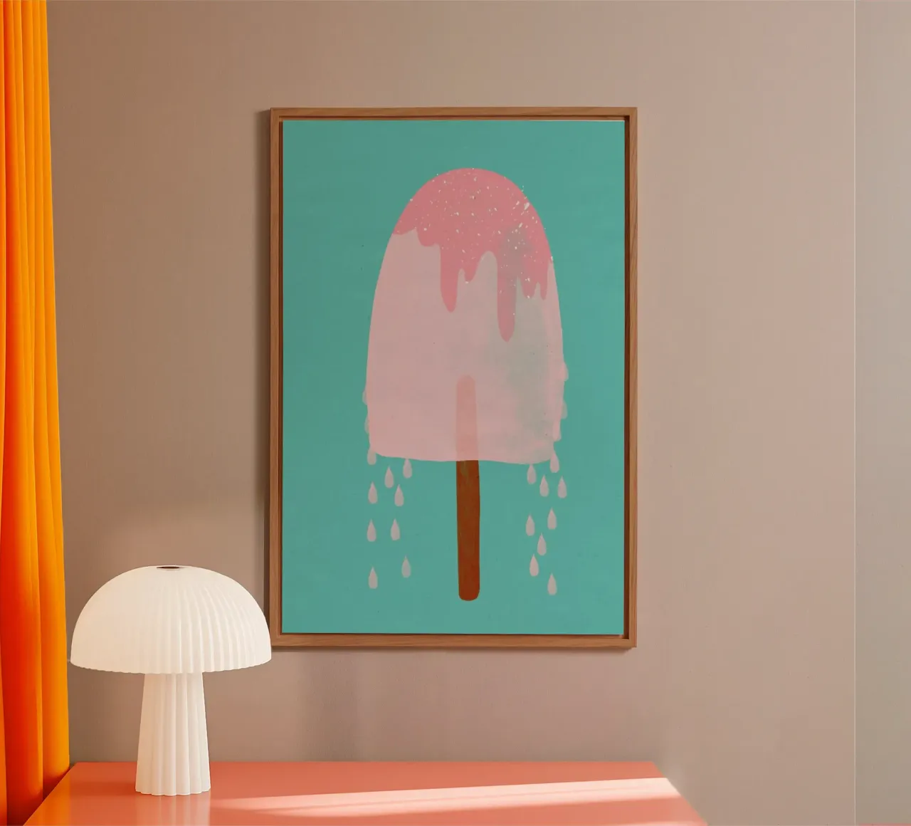 Ice Cream Strawberry alluminio dibond da treechild