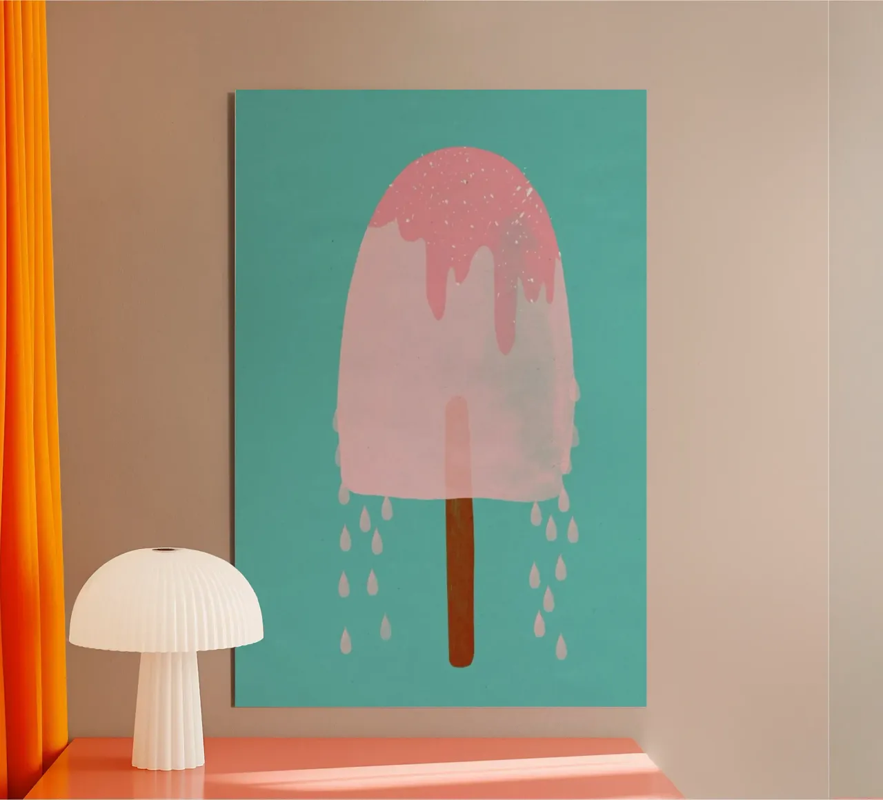 Ice Cream Strawberry alluminio dibond da treechild