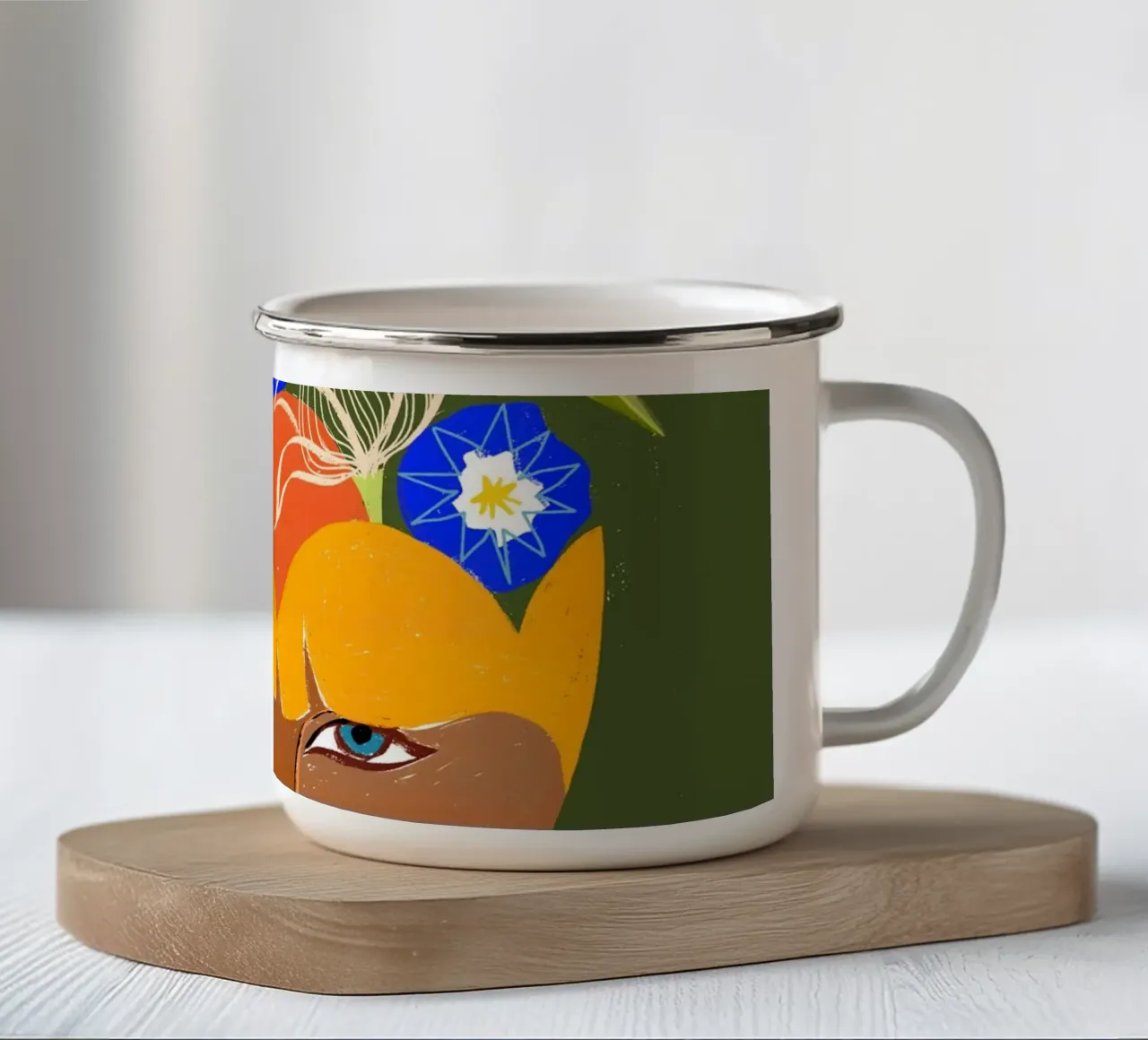 Abbondanza di Pensieri | Verde tazza in smalto da 83oranges
