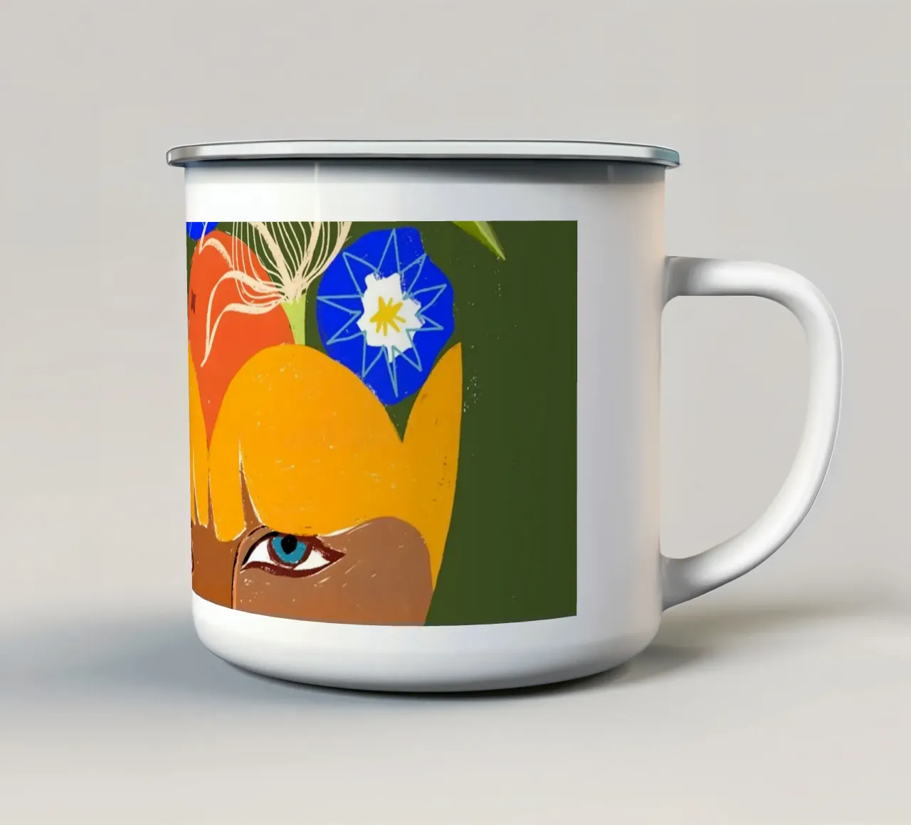 Abbondanza di Pensieri | Verde tazza in smalto da 83oranges