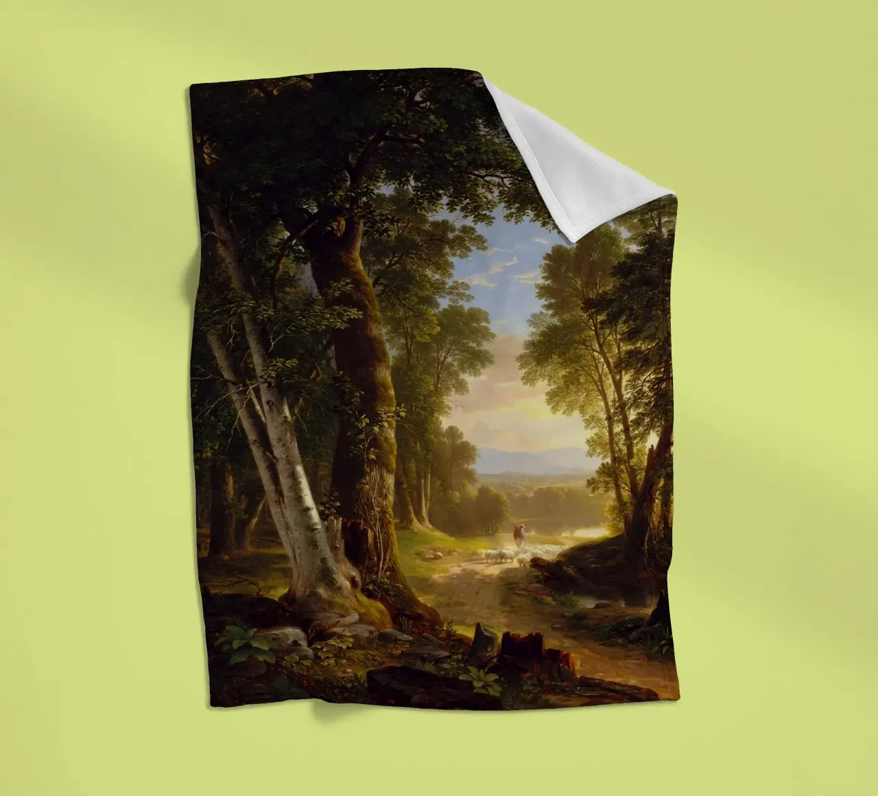 Asher Brown Durand - I faggi coperta in pile da Timeless Artworks