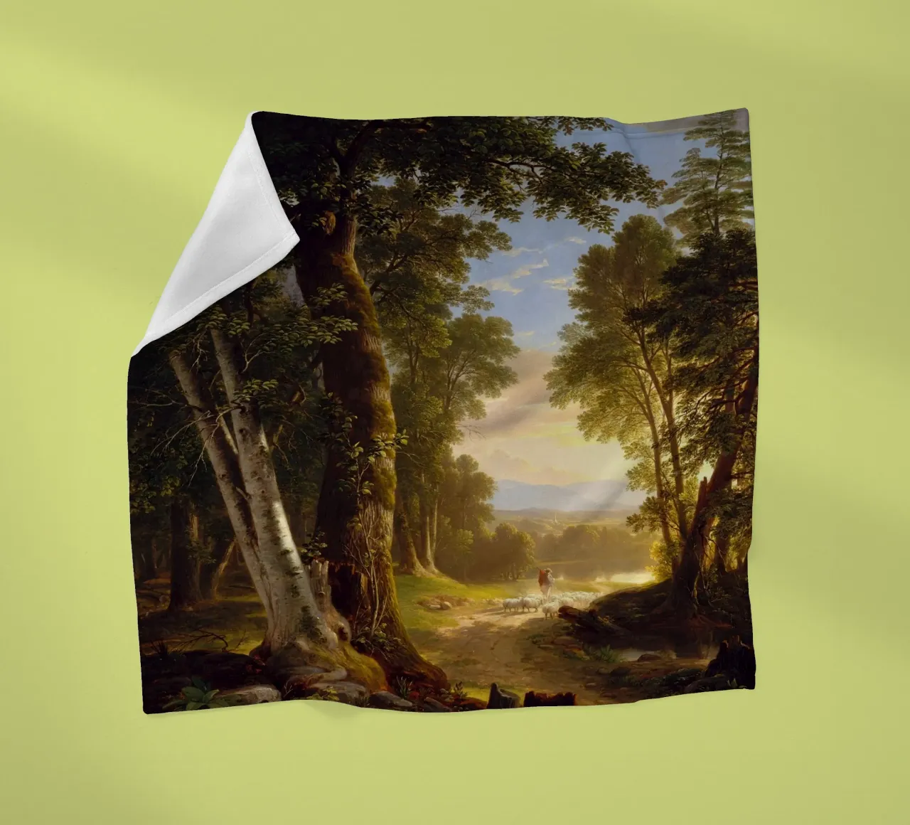Asher Brown Durand - I faggi coperta in pile da Timeless Artworks