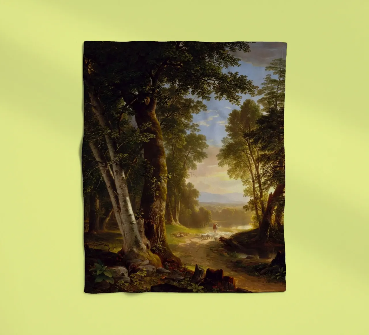 Asher Brown Durand - I faggi coperta in pile da Timeless Artworks