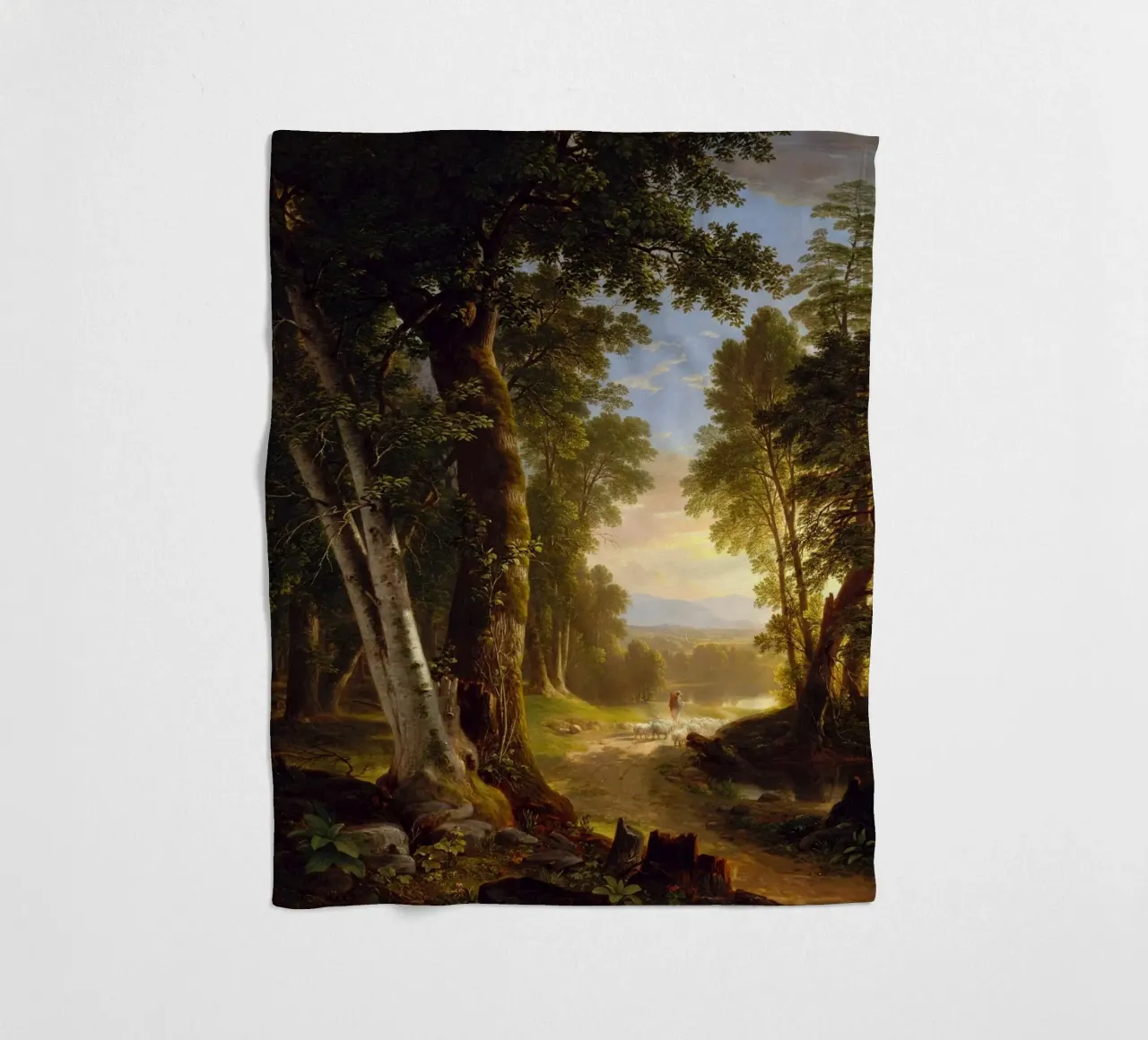 Asher Brown Durand - I faggi coperta in pile da Timeless Artworks