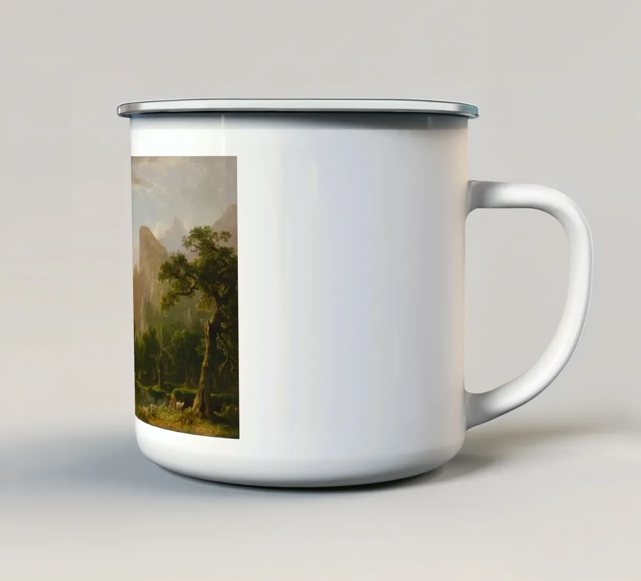 Asher Brown Durand - Paesaggio, scena da "Thanatopsis tazza in smalto da Timeless Artworks