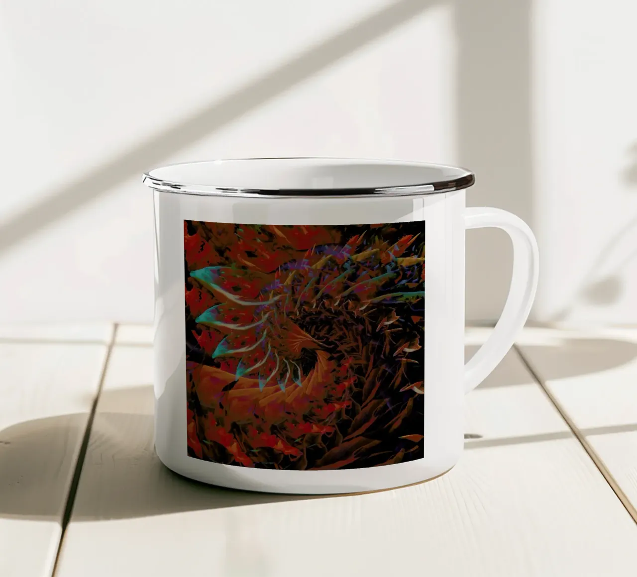 Pedalism enamel mug by Bryon S. White