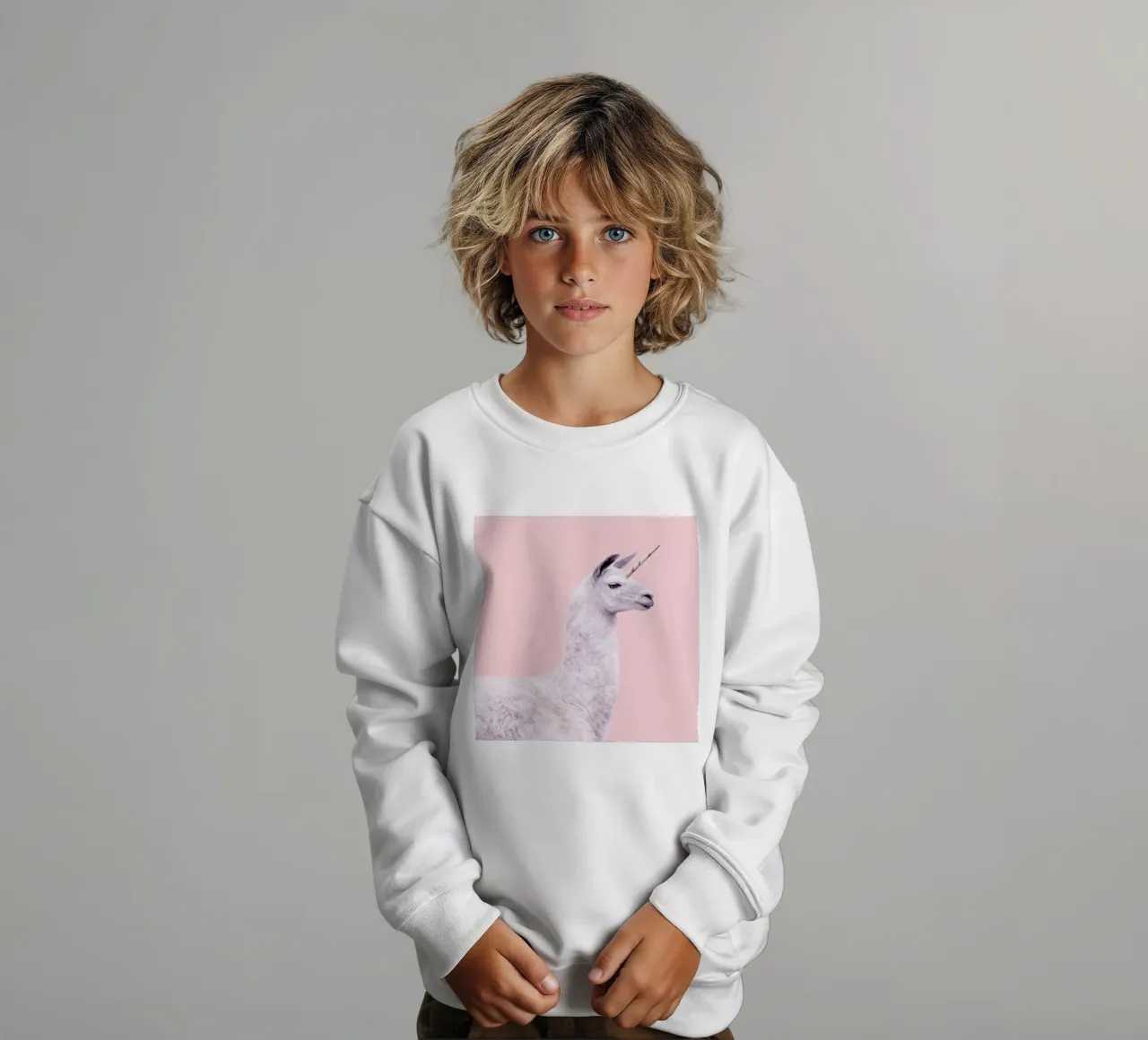 Llama Unicorn felpa bambino da Paul Fuentes Design