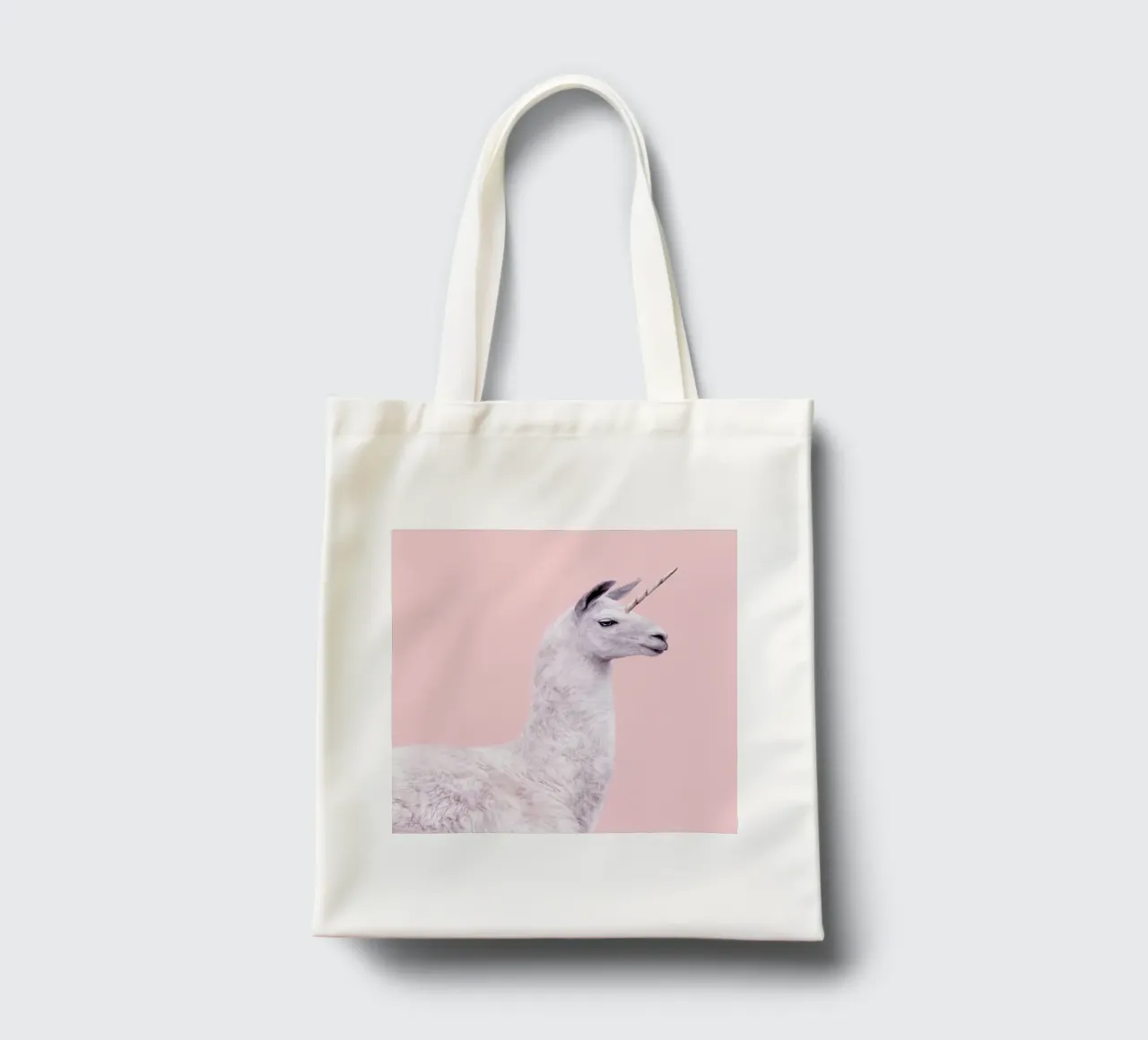 Llama Unicorn borsa in juta da Paul Fuentes Design
