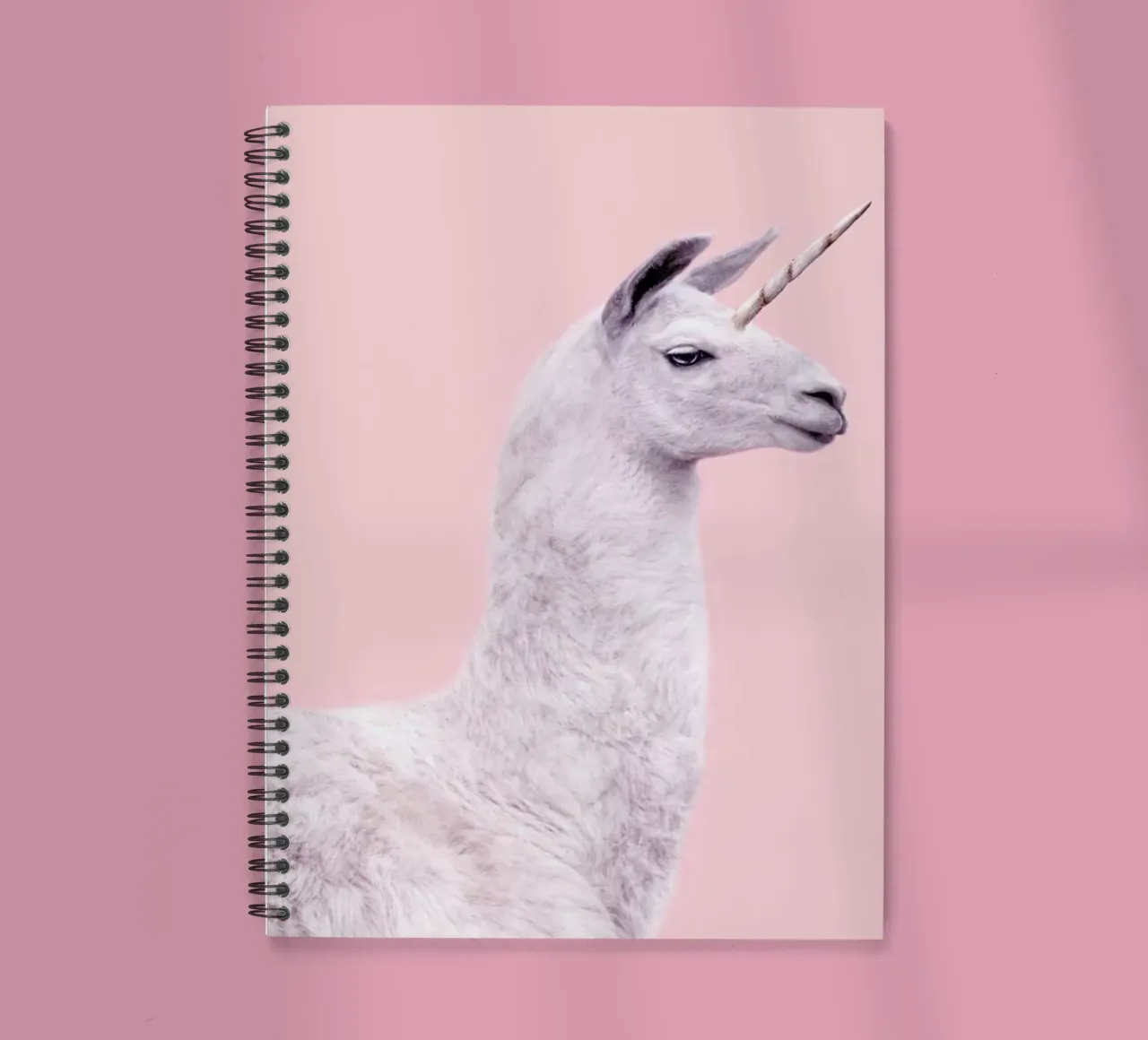 Llama Unicorn spiral notebook by Paul Fuentes Design