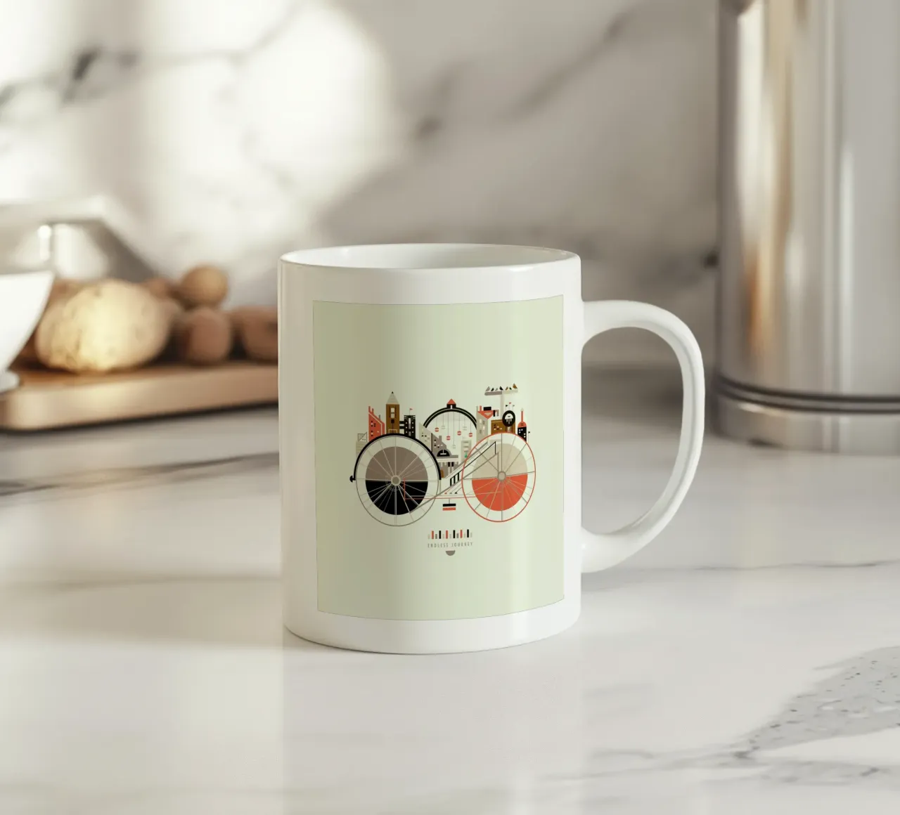 Free Cycle tazza in ceramica da Petros Afshar