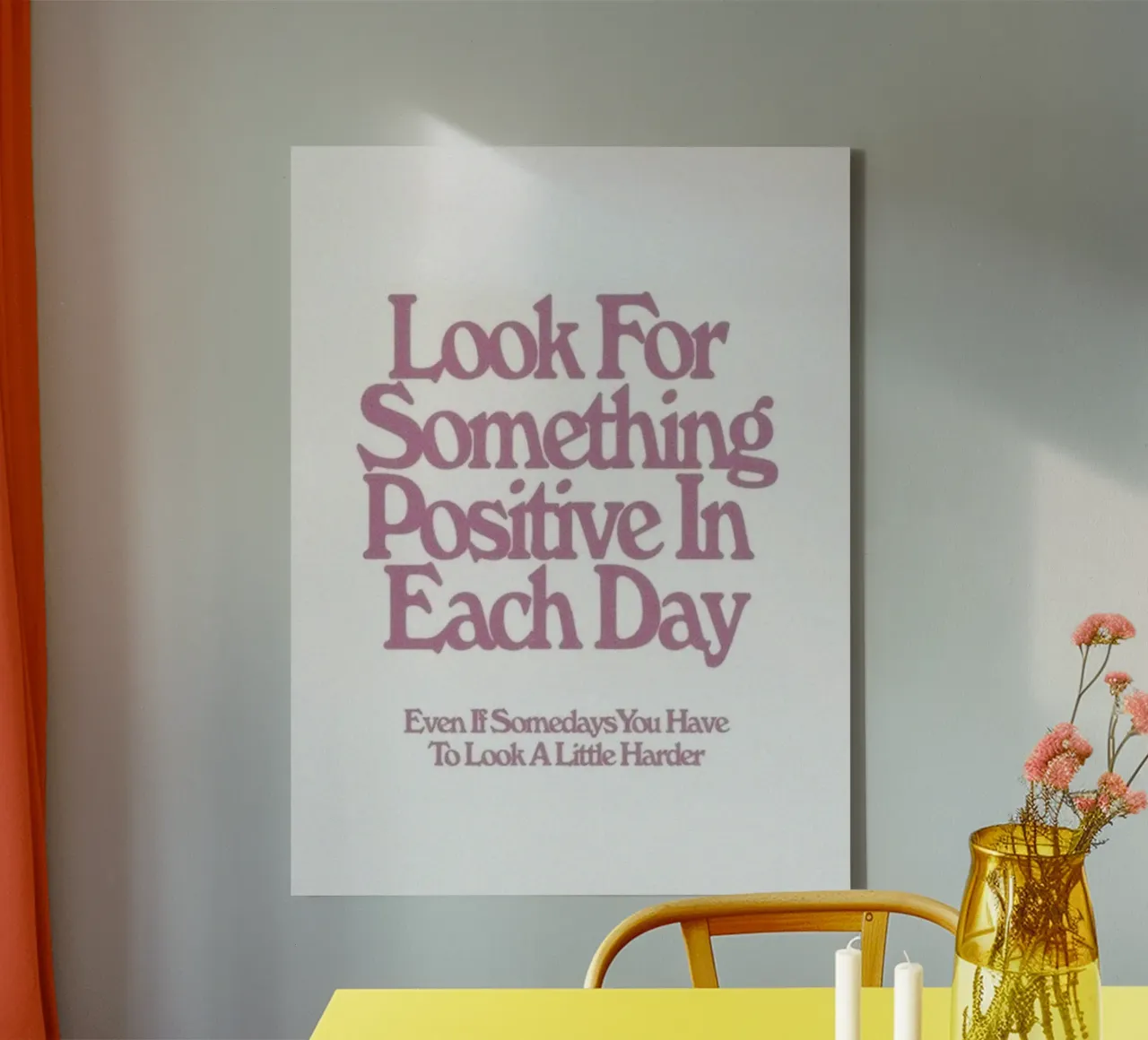 Promemoria sulla positività tela con Cornice a cassetta da Studio Mooodz