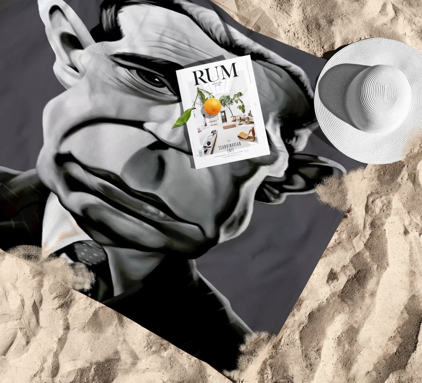 Humphrey beach towel by Rob Art | Illustration