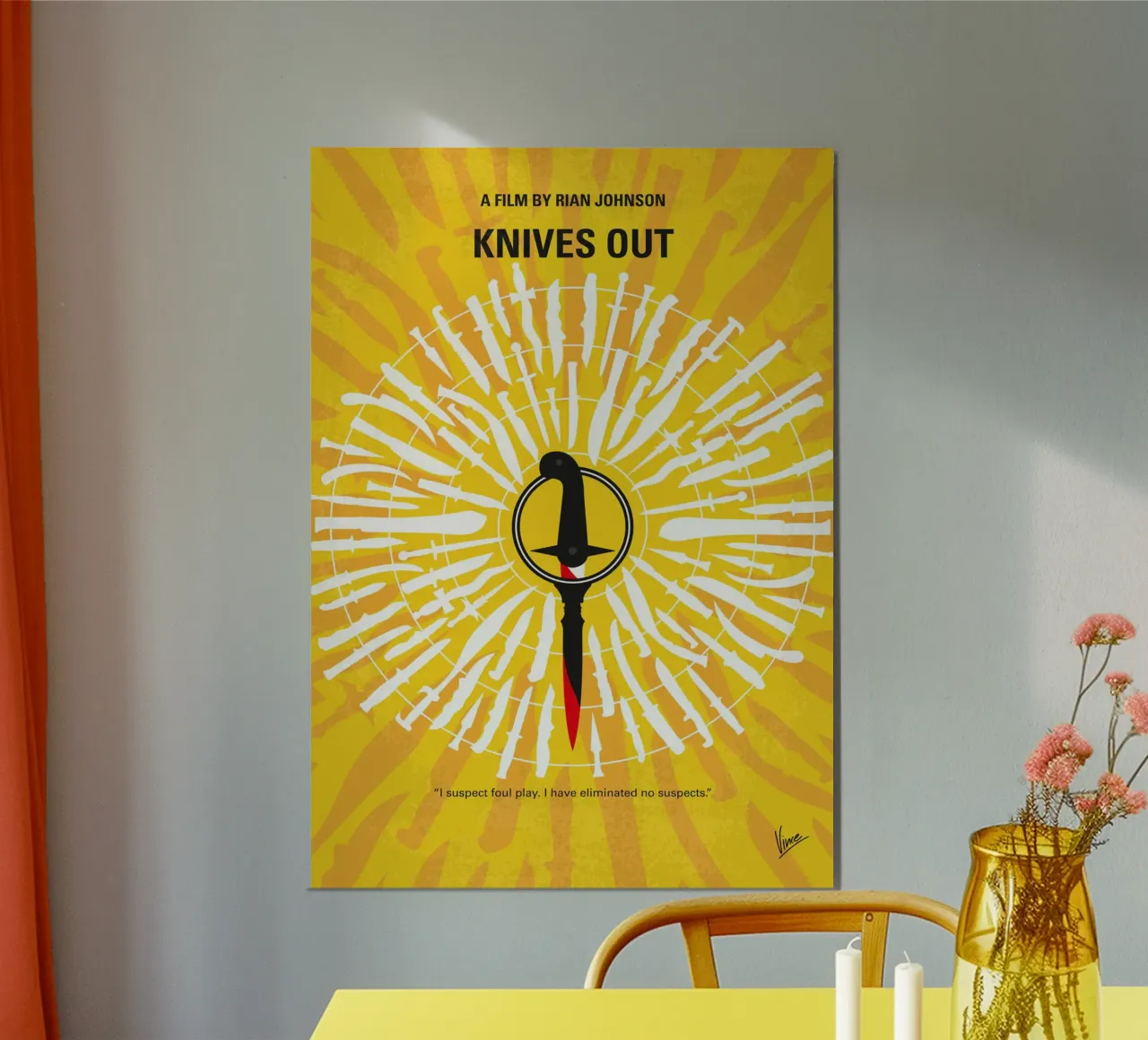 No1155 My Knives Out minimal movie poster poster da Chungkong