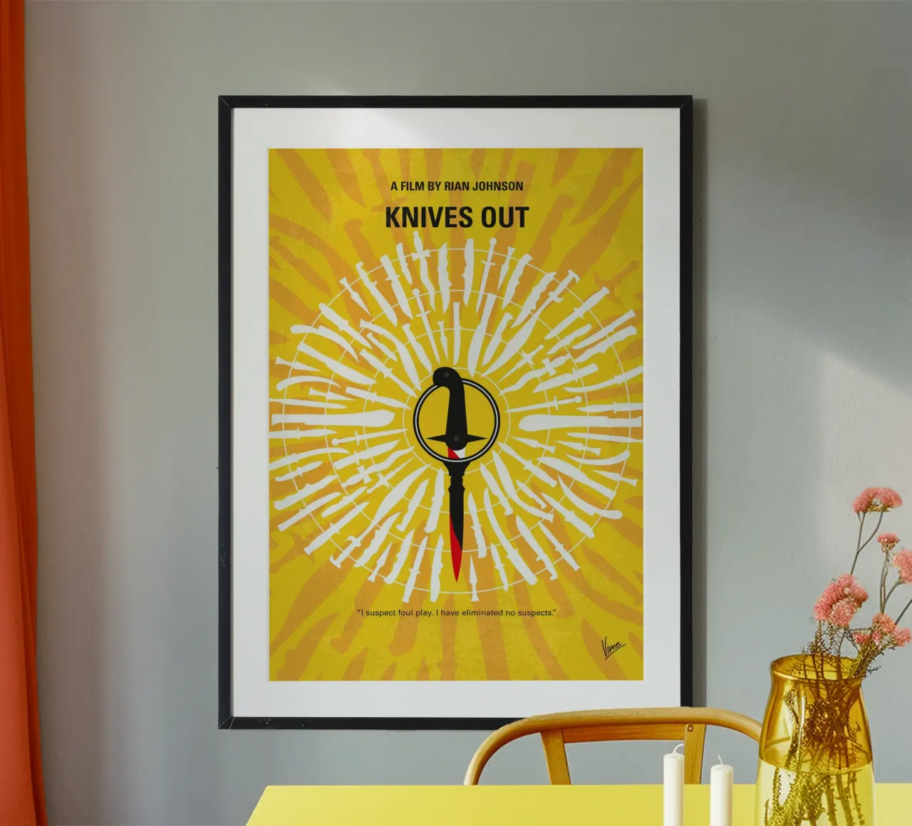 No1155 My Knives Out minimal movie poster poster da Chungkong