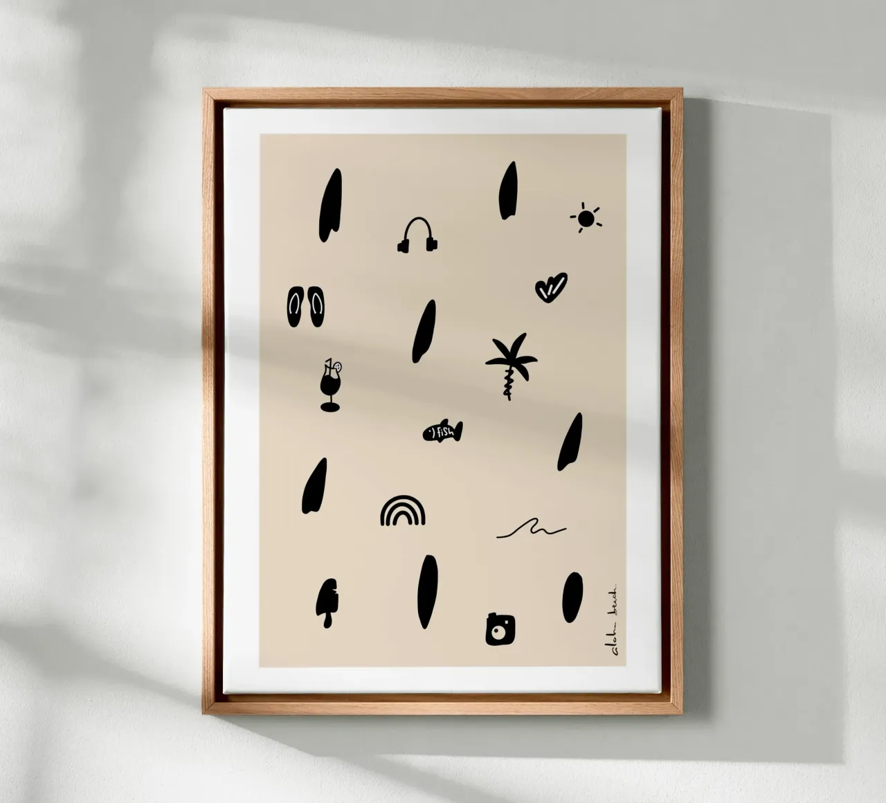 Beach Life Sand tela con Cornice a cassetta da LIMITED EDITION LETTERS