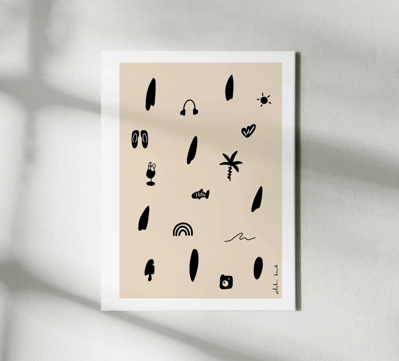 Beach Life Sand tela con Cornice a cassetta da LIMITED EDITION LETTERS