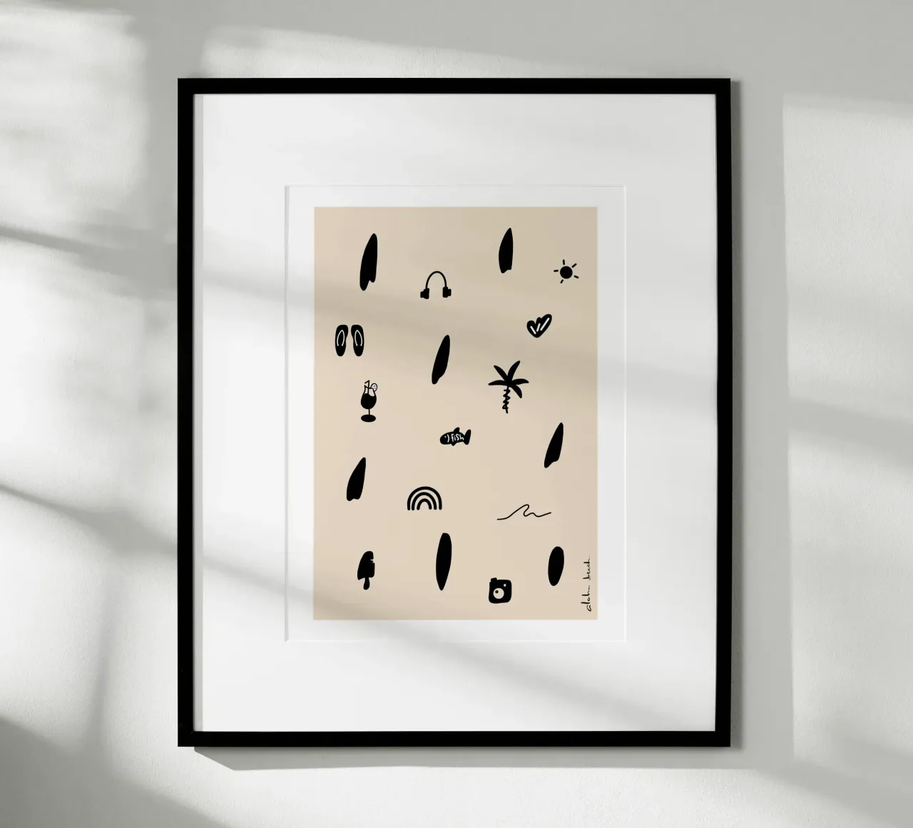 Beach Life Sand poster con telaio in alluminio da LIMITED EDITION LETTERS
