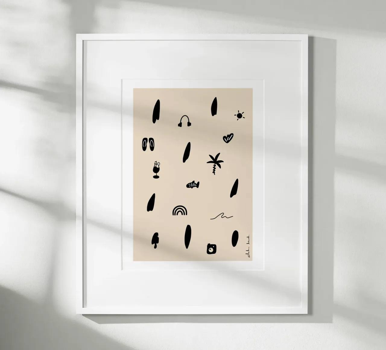 Beach Life Sand poster con telaio in alluminio da LIMITED EDITION LETTERS