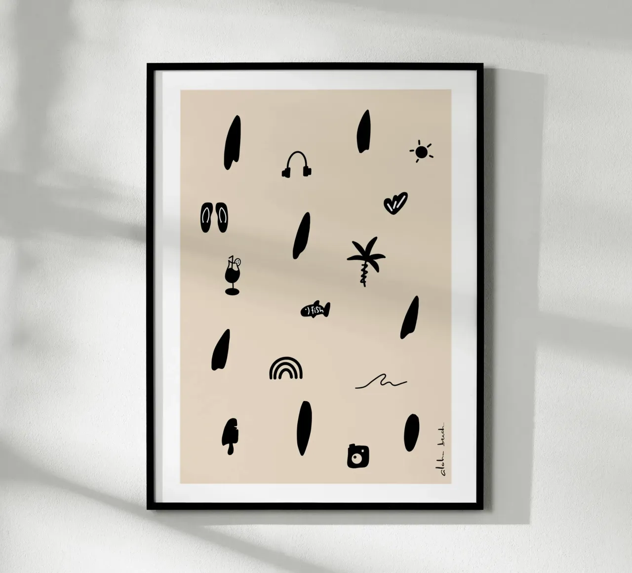 Beach Life Sand poster con telaio in alluminio da LIMITED EDITION LETTERS
