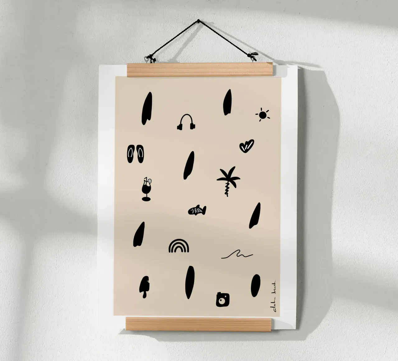 Beach Life Sand poster con telaio in alluminio da LIMITED EDITION LETTERS