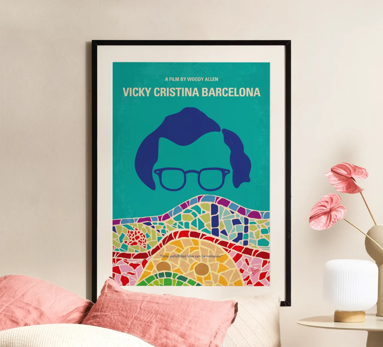 No1162 My Vicky Cristina Barcelona minimal movie poster poster con telaio in alluminio da Chungkong