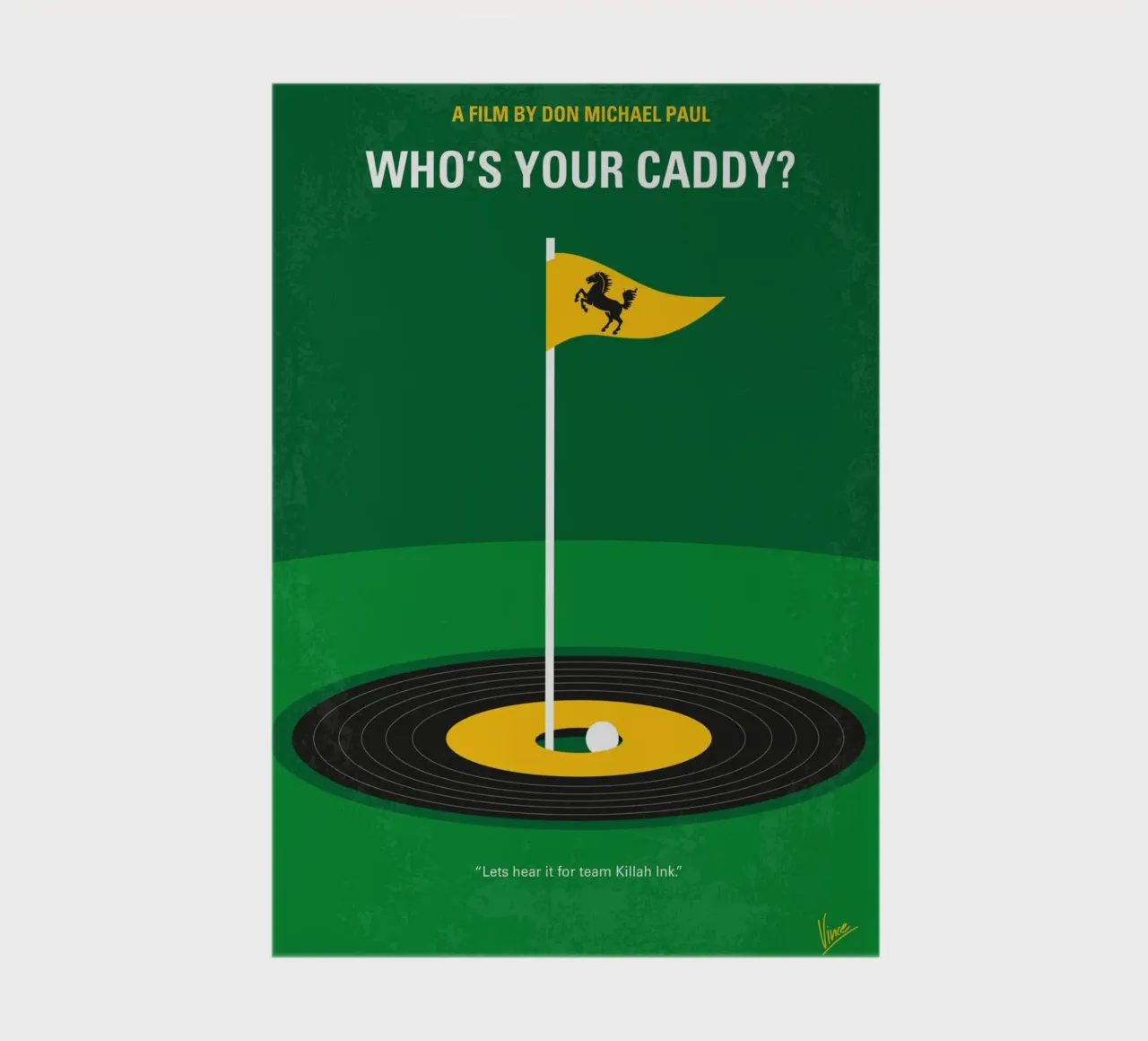 No1163 My Whos Your Caddy minimal movie poster Notizbuch von Chungkong