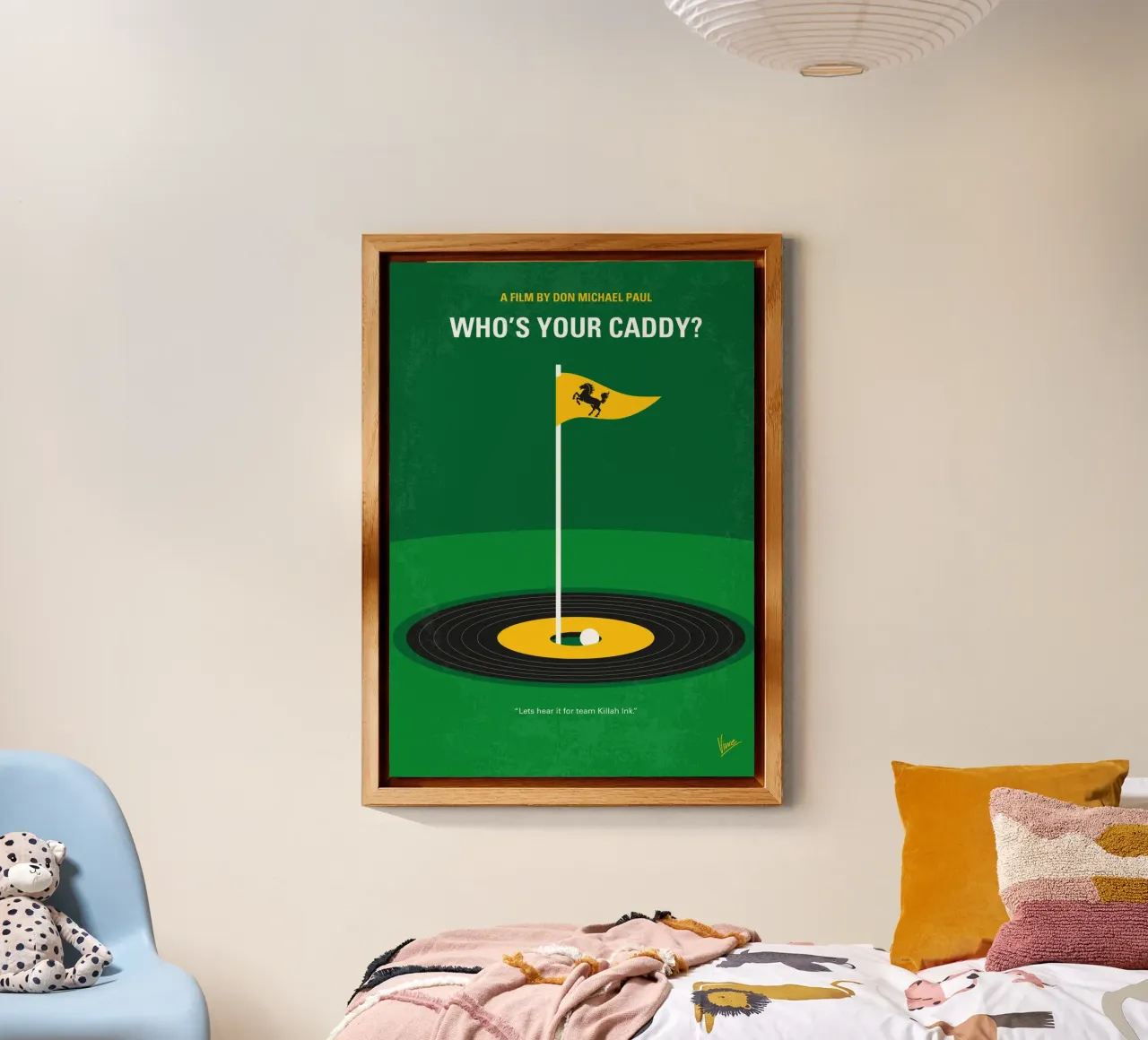 No1163 My Whos Your Caddy minimal movie poster alluminio dibond da Chungkong