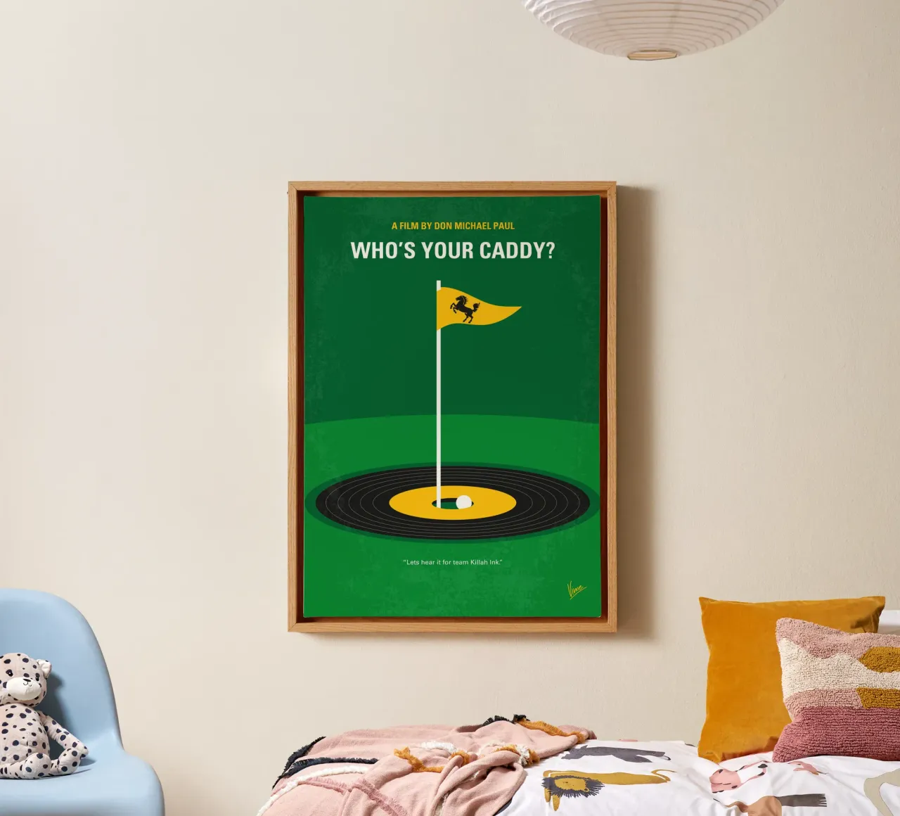 No1163 My Whos Your Caddy minimal movie poster tela con Cornice a cassetta da Chungkong