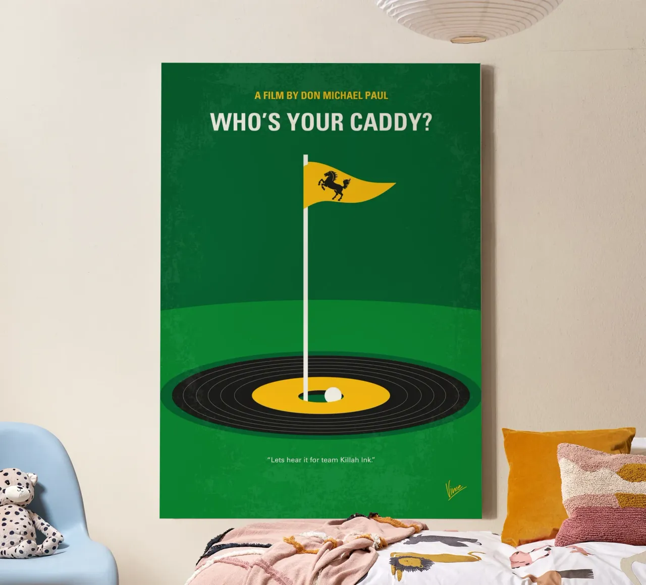 No1163 My Whos Your Caddy minimal movie poster tela con Cornice a cassetta da Chungkong