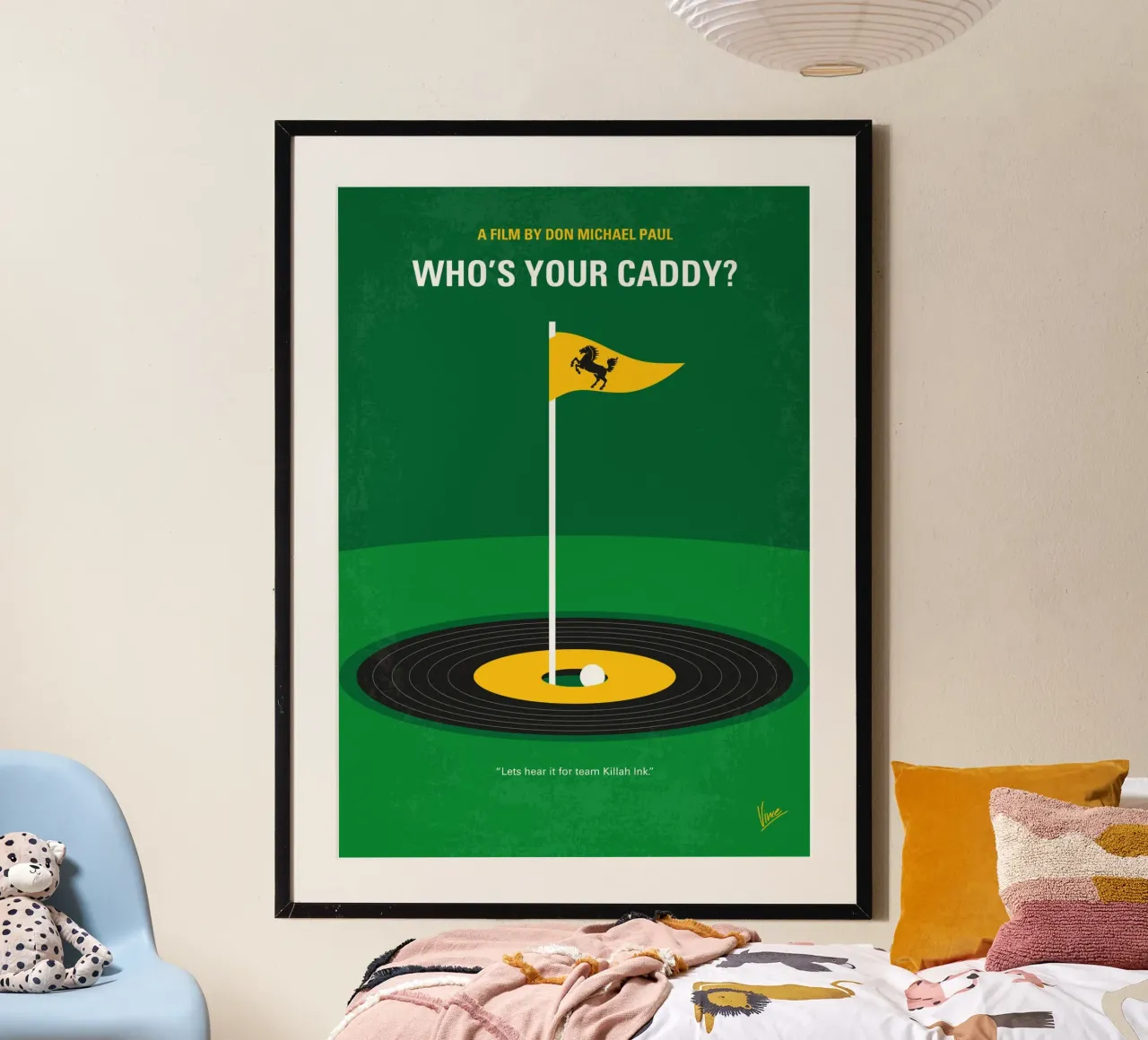 No1163 My Whos Your Caddy minimal movie poster carta hahnemühle da Chungkong