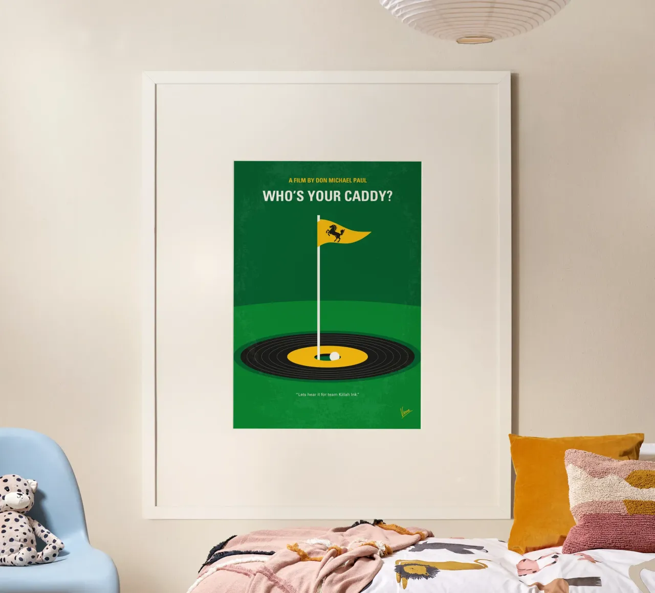No1163 My Whos Your Caddy minimal movie poster carta hahnemühle da Chungkong