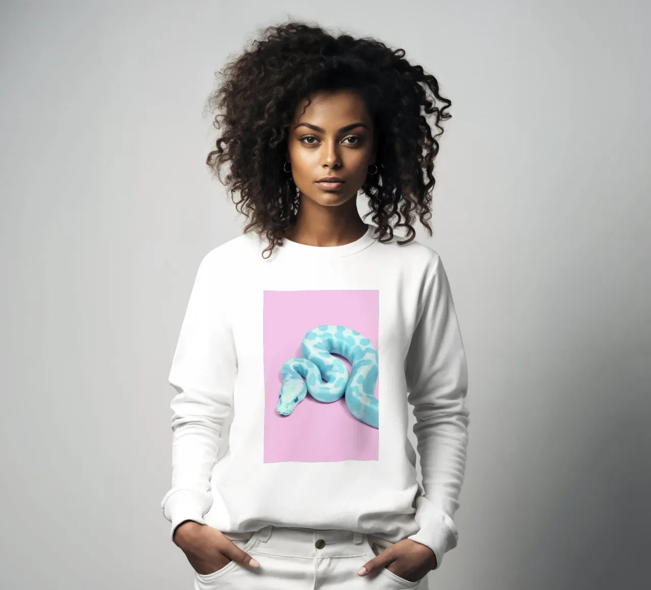 Blue Snake felpa da Paul Fuentes Design