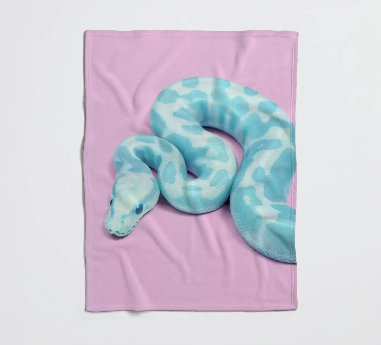 Blue Snake coperta in pile da Paul Fuentes Design