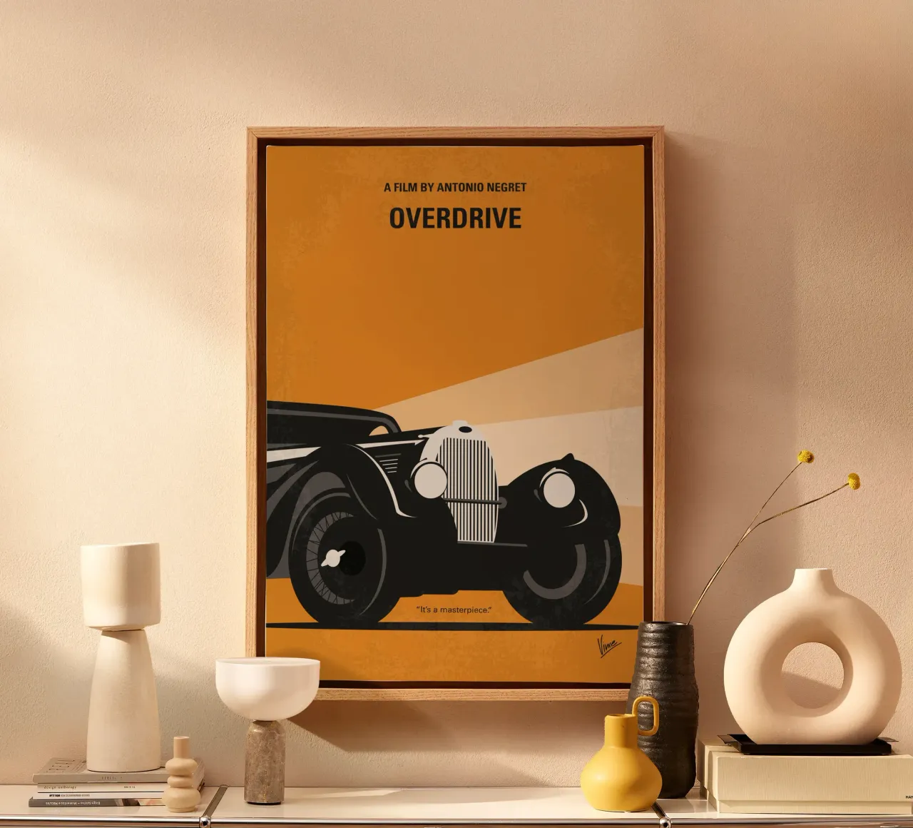 No1168 My Overdrive minimal movie poster canvas met Baklijst van Chungkong