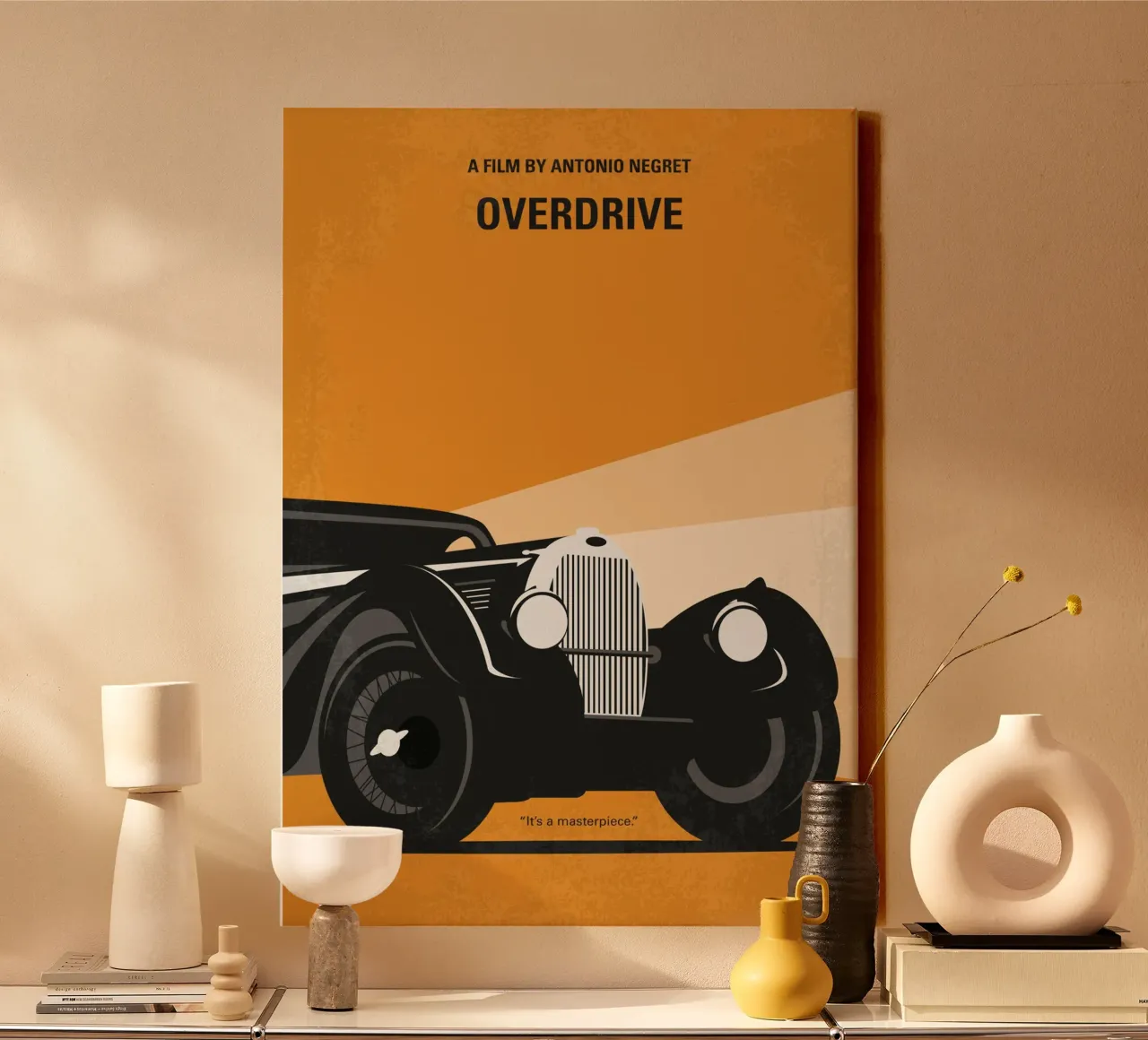 No1168 My Overdrive minimal movie poster canvas met Baklijst van Chungkong