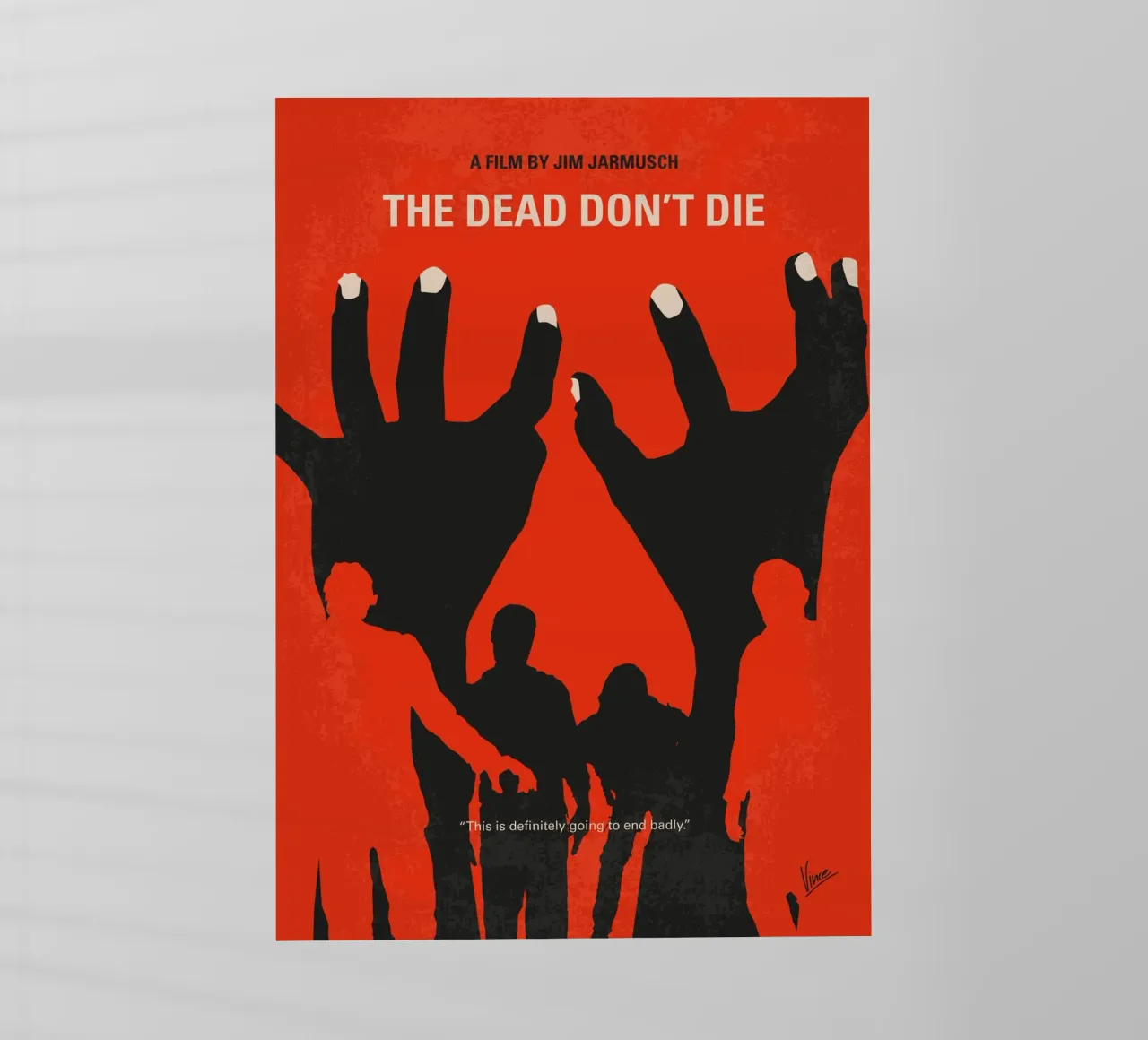 No1172 My The Dead Dont Die minimal movie poster pellicola backlit da Chungkong