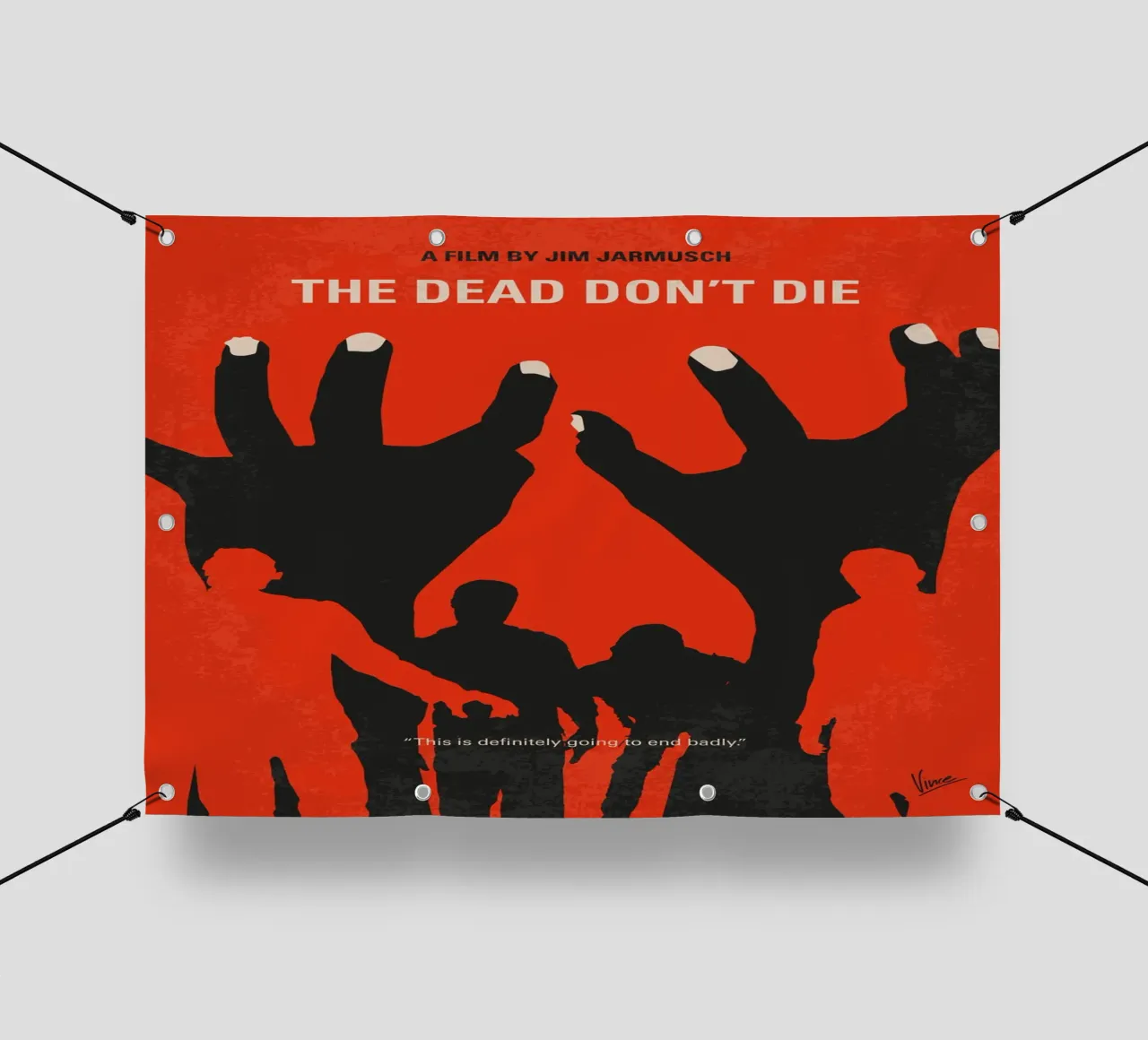 No1172 My The Dead Dont Die minimal movie poster telo in pvc da Chungkong