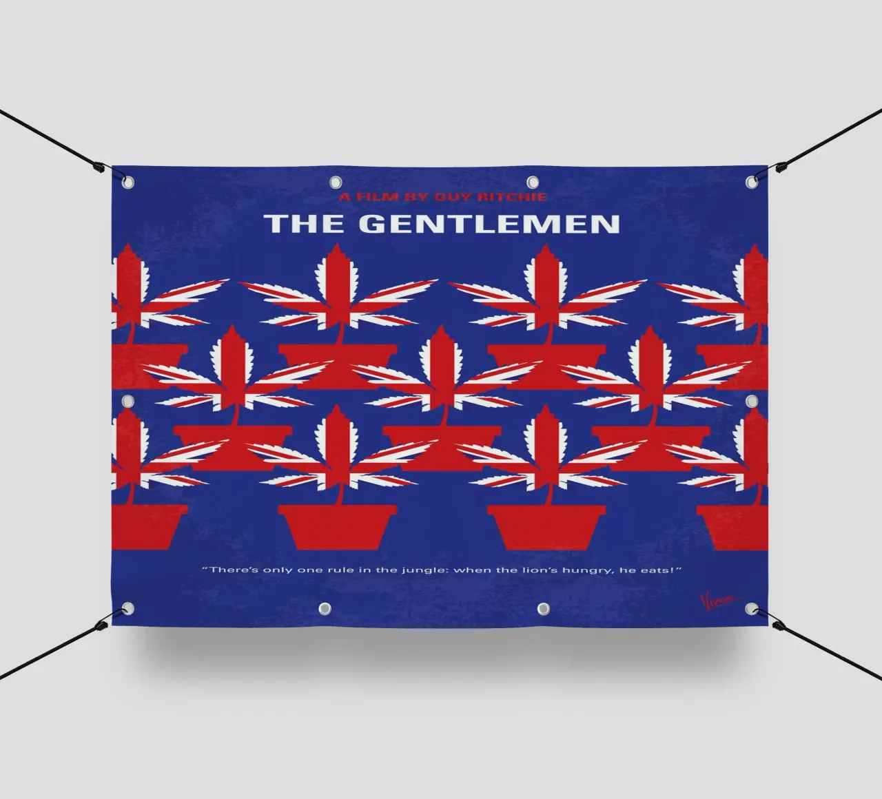 No1175 My The gentlemen minimal movie poster telo in pvc da Chungkong