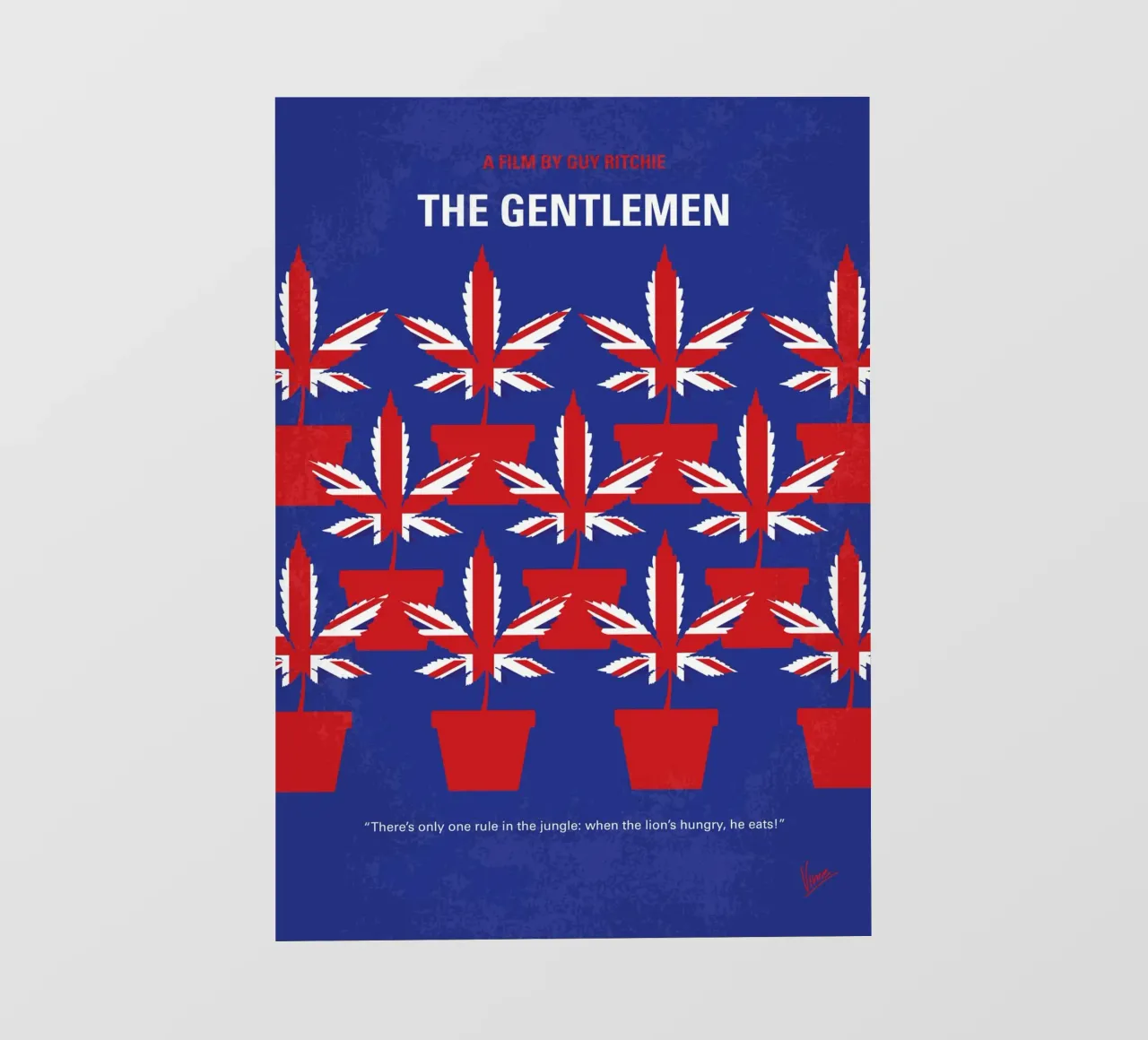 No1175 My The gentlemen minimal movie poster telo in pvc da Chungkong