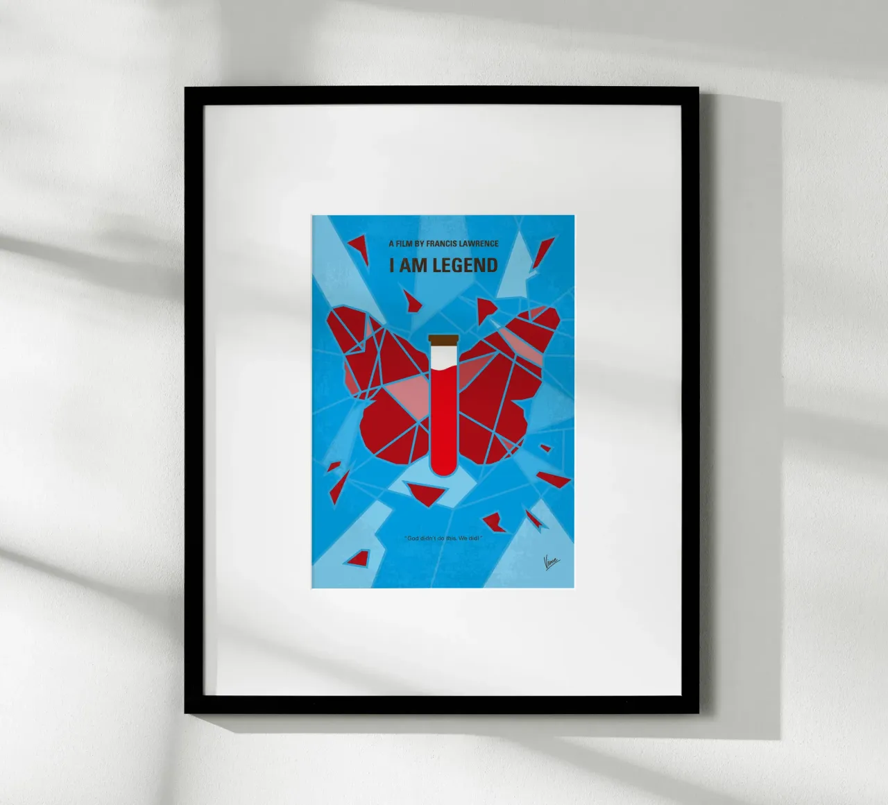 No1177 My I Am Legend minimal movie poster poster con telaio in plastica da Chungkong