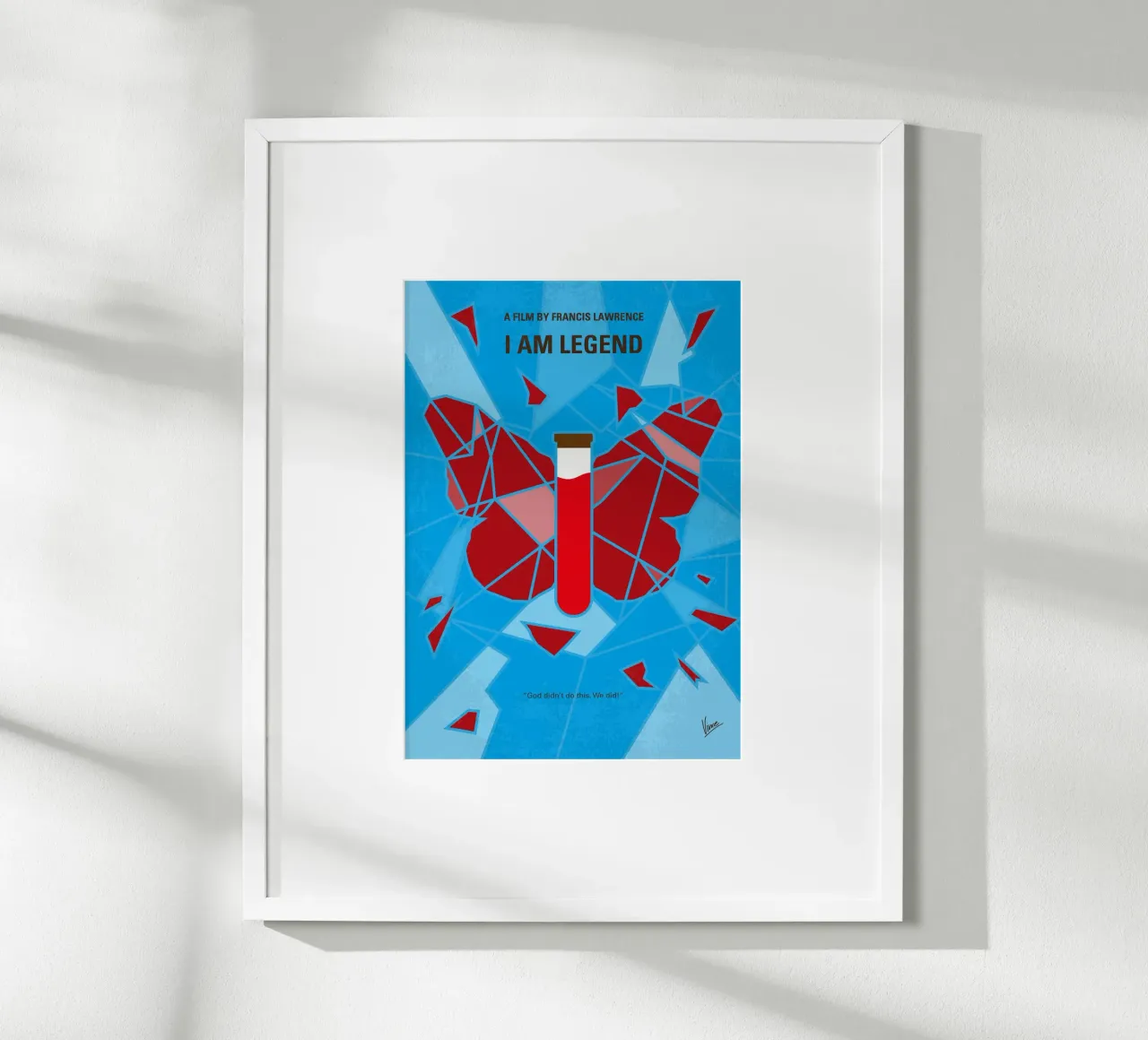 No1177 My I Am Legend minimal movie poster poster con telaio in plastica da Chungkong