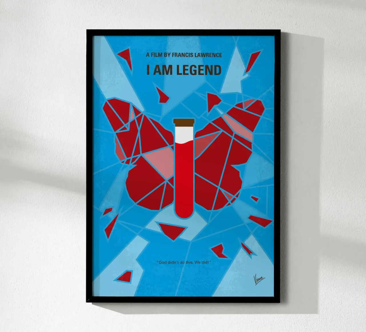 No1177 My I Am Legend minimal movie poster poster con telaio in plastica da Chungkong