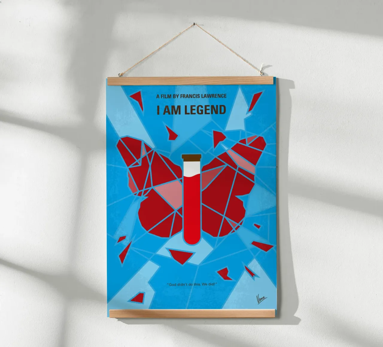No1177 My I Am Legend minimal movie poster poster con telaio in plastica da Chungkong