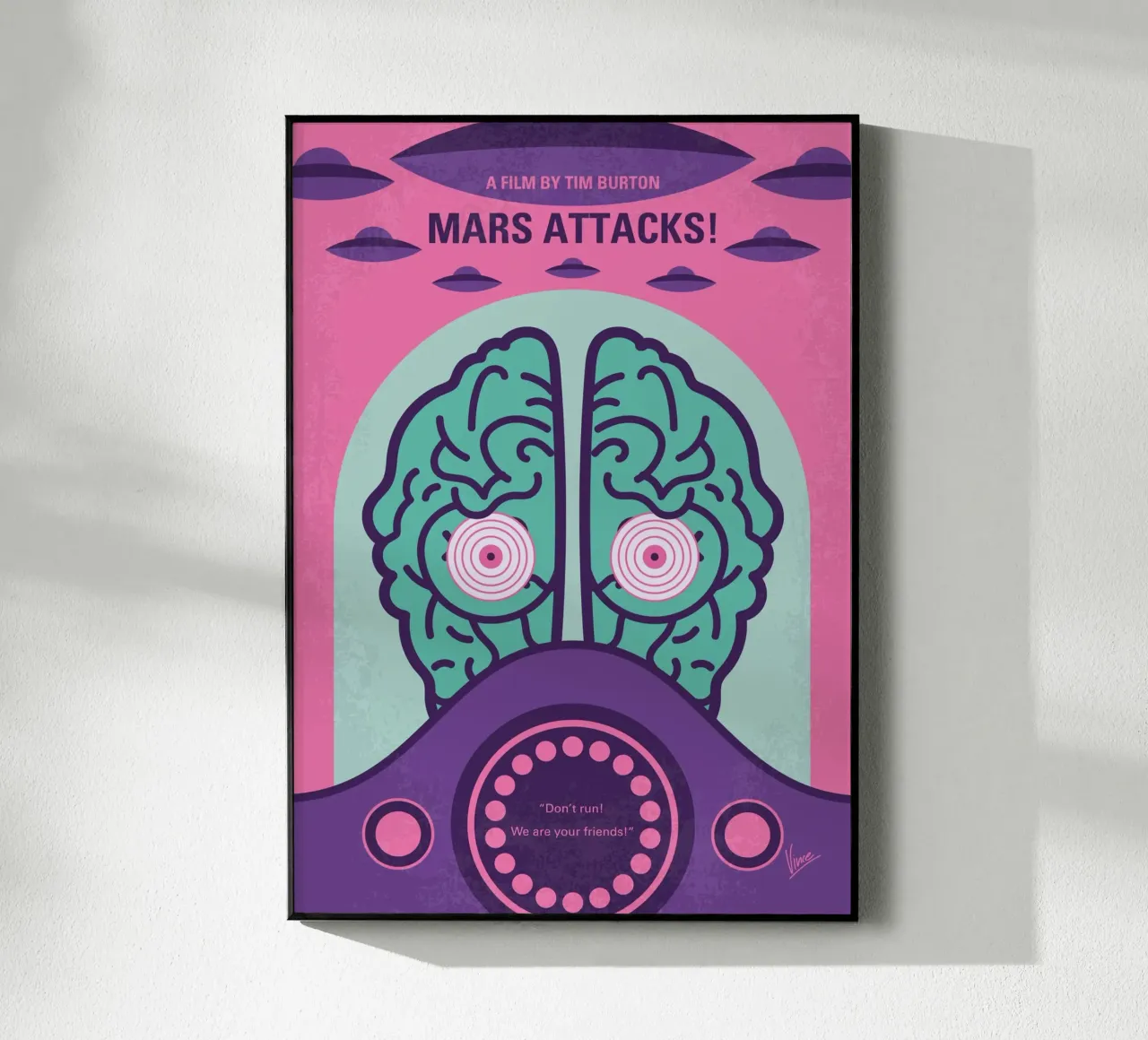 No1178 My Mars Attacks minimal movie poster plexiglass da Chungkong