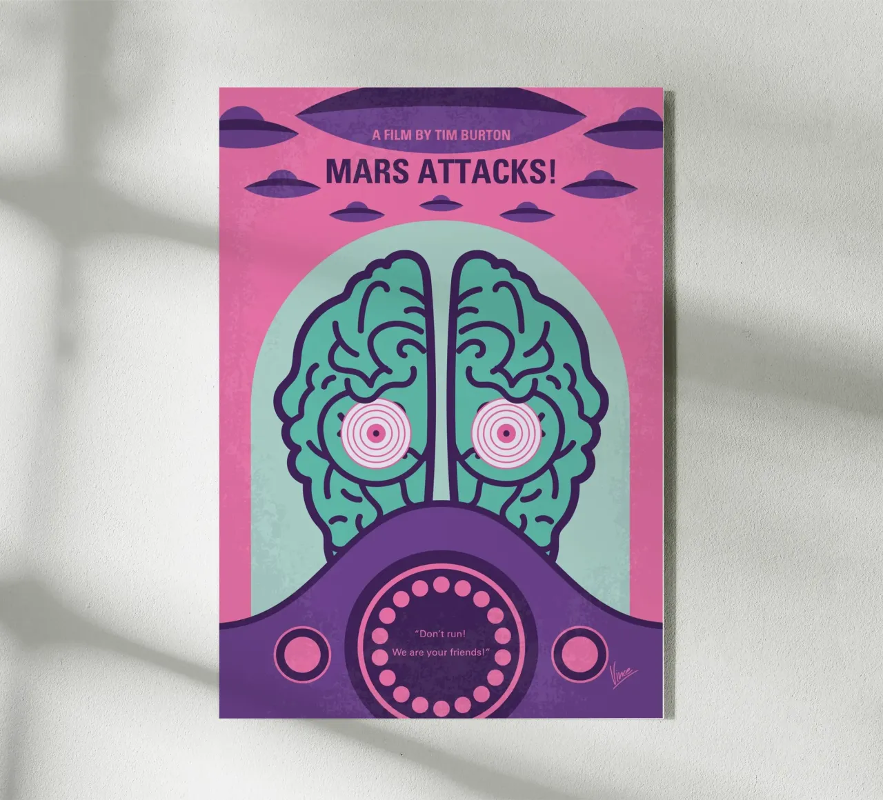 No1178 My Mars Attacks minimal movie poster plexiglass da Chungkong