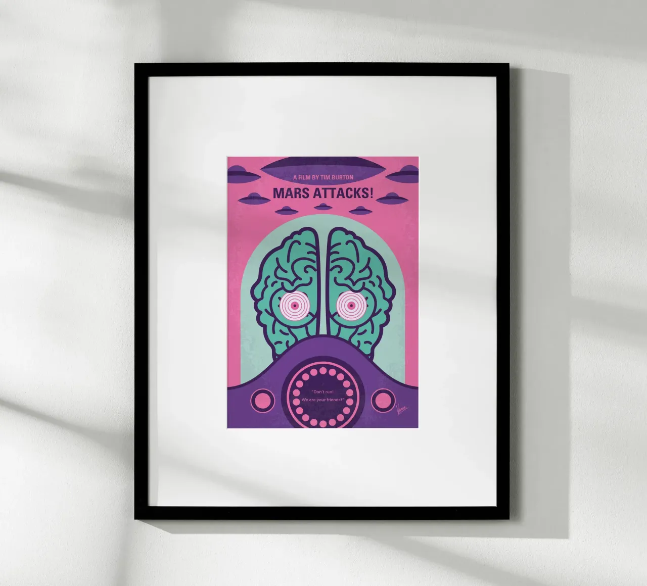 No1178 My Mars Attacks minimal movie poster poster con telaio in legno da Chungkong
