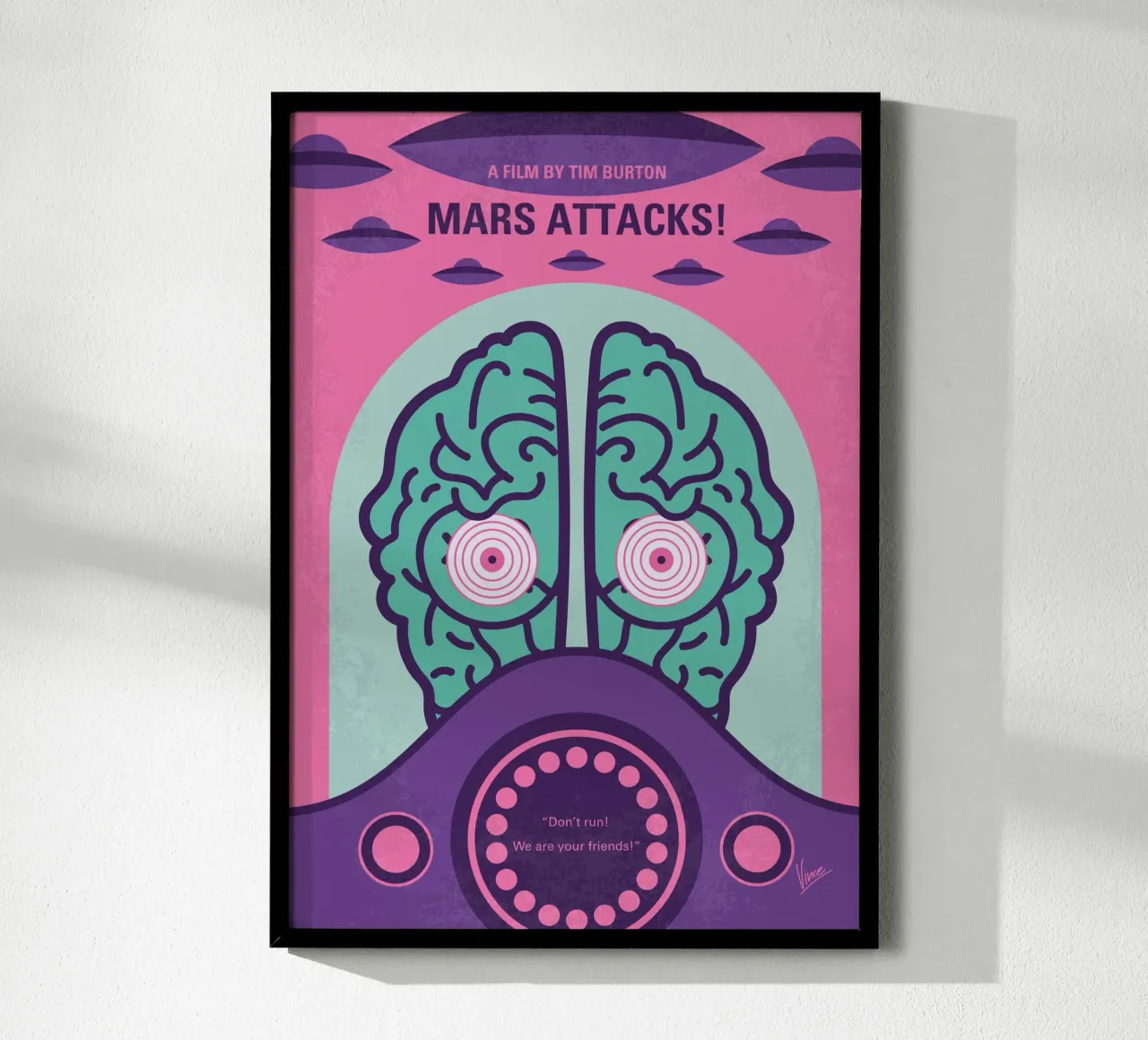 No1178 My Mars Attacks minimal movie poster hahnemühle van Chungkong