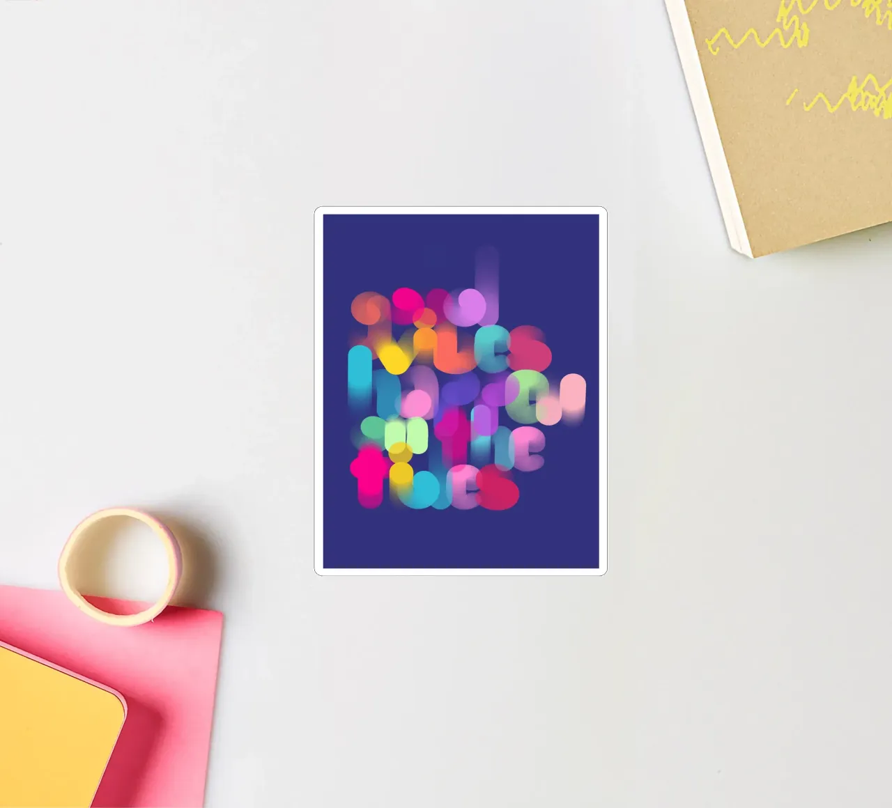 Good vibes happen on the tides autocollant de LIMITED EDITION LETTERS