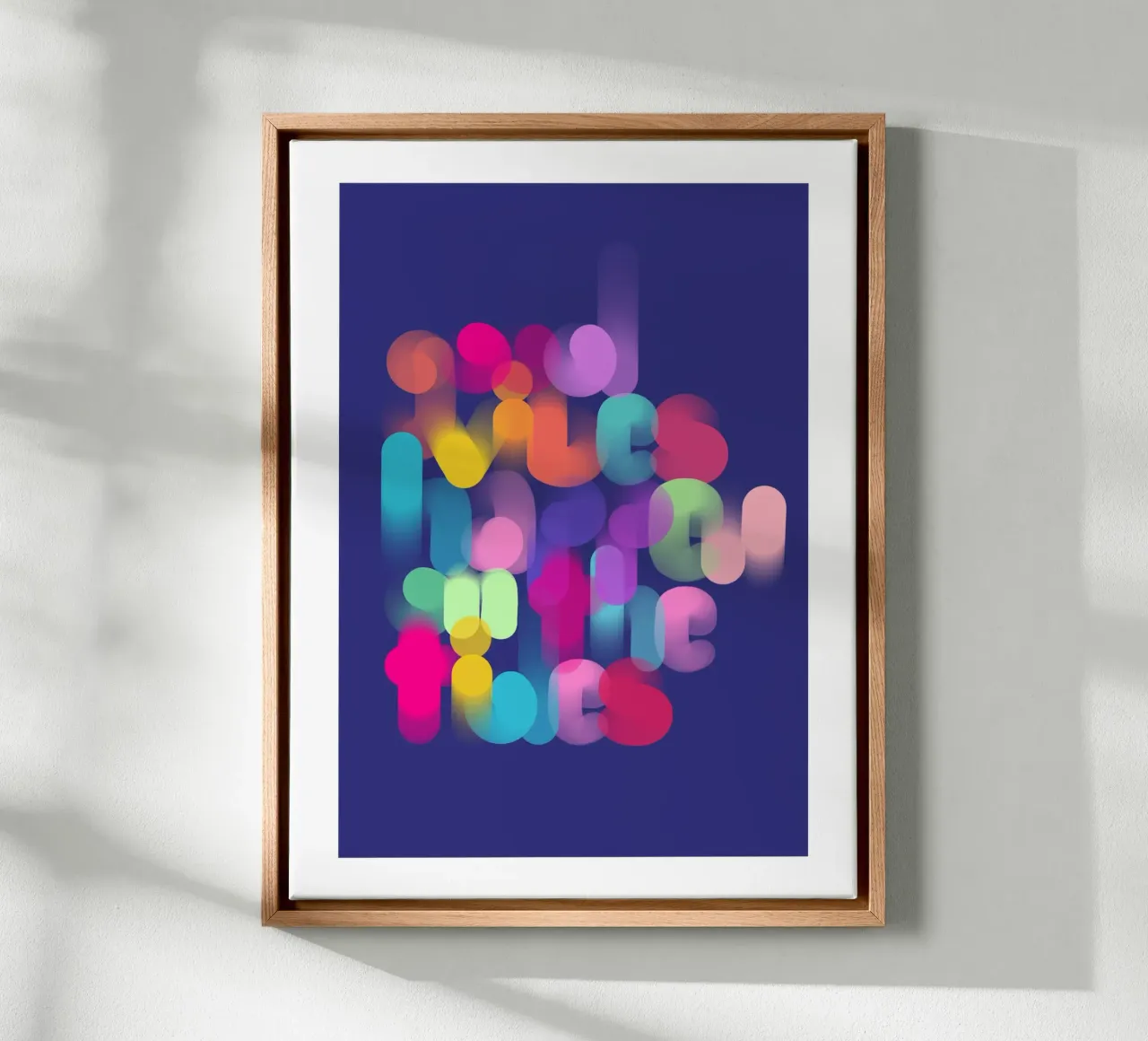 Good vibes happen on the tides tela con Cornice a cassetta da LIMITED EDITION LETTERS