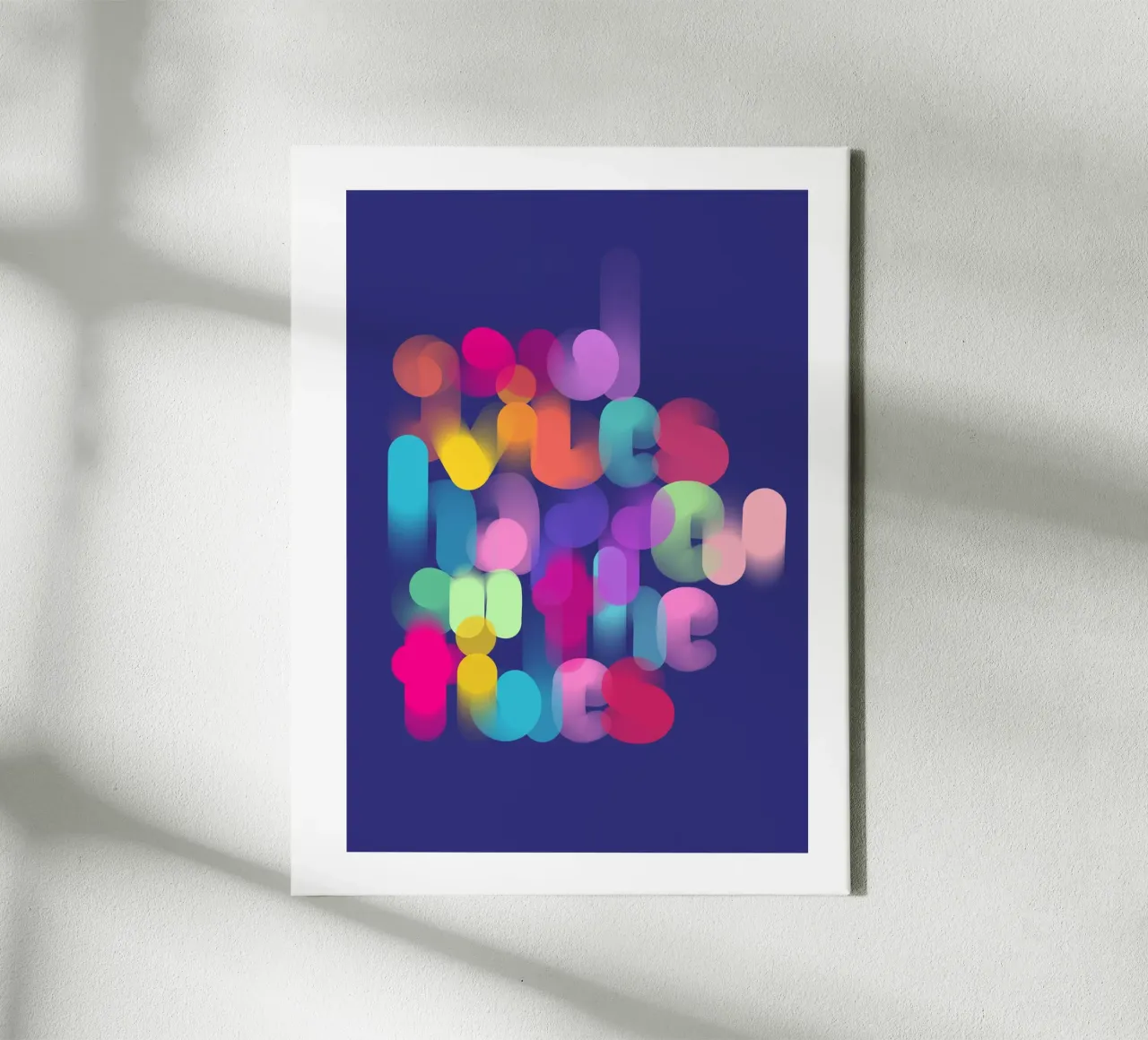 Good vibes happen on the tides tela con Cornice a cassetta da LIMITED EDITION LETTERS